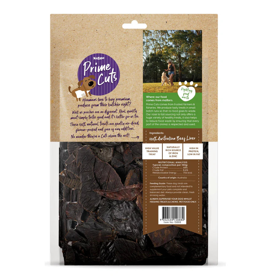 Kazoo Prime Cuts Beef Liver Chips 220g