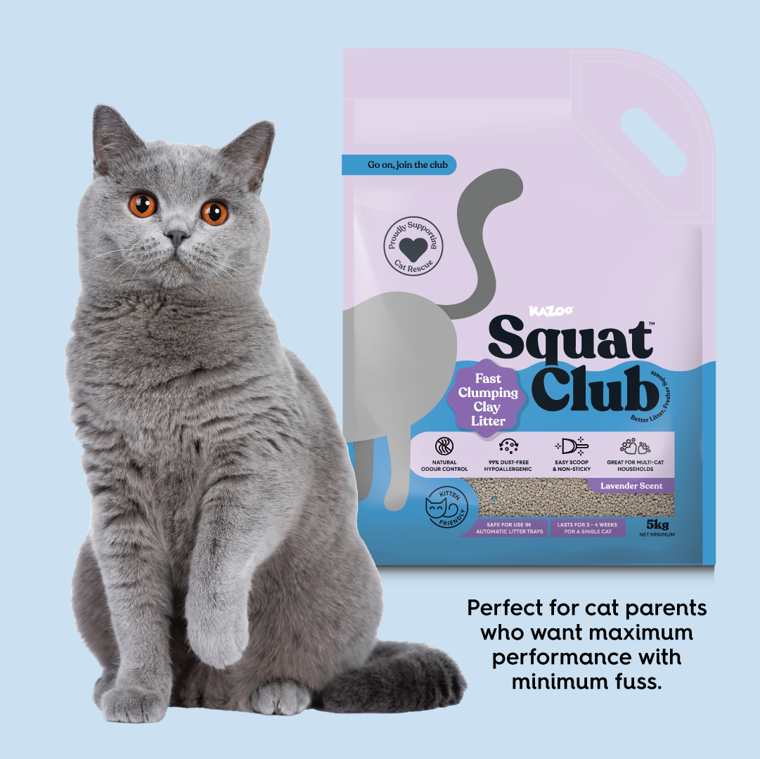 Squat Club Fast Clumping Clay Litter Lavender