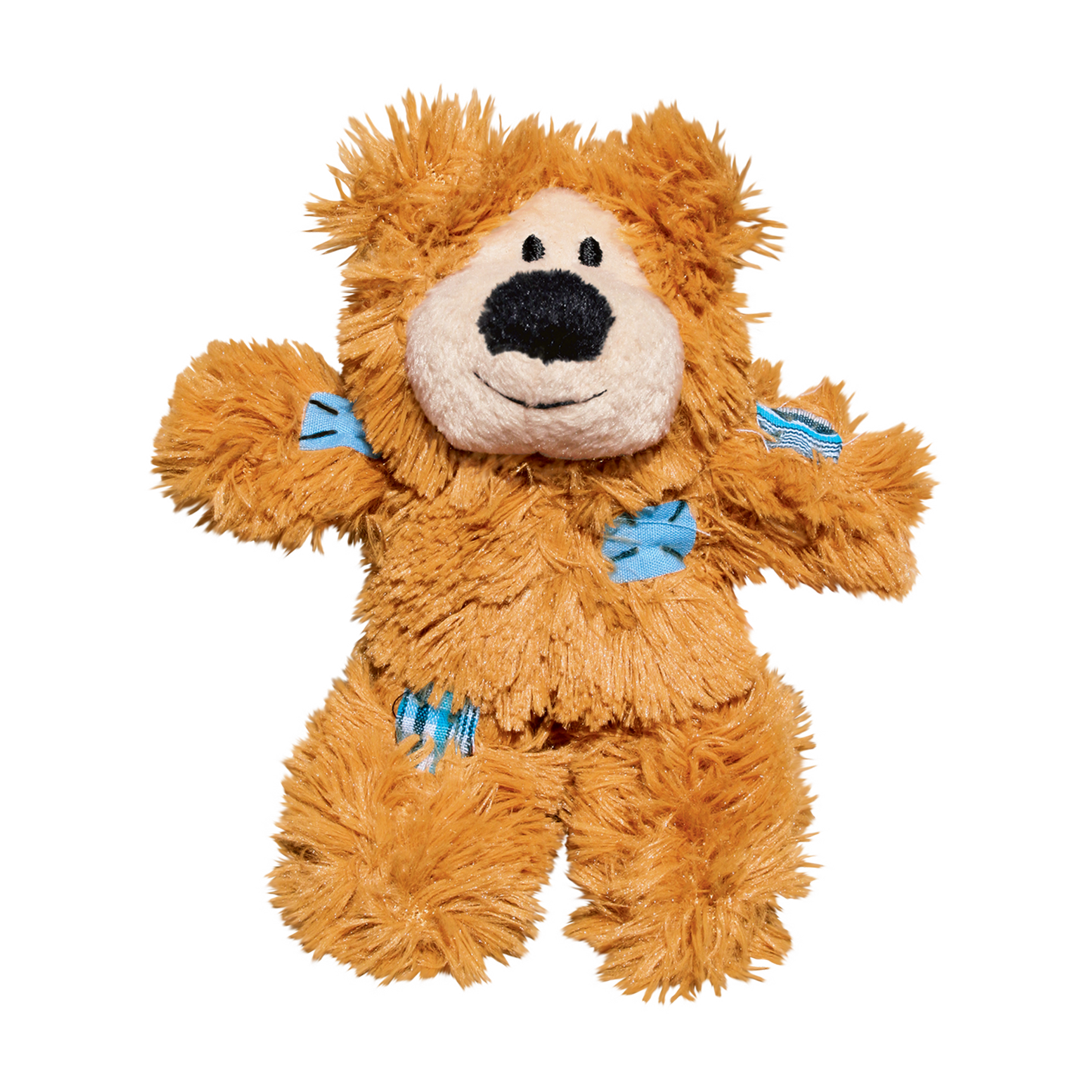 Kong Christmas Holiday Softies Patchwork Bear Plush Cat Toy
