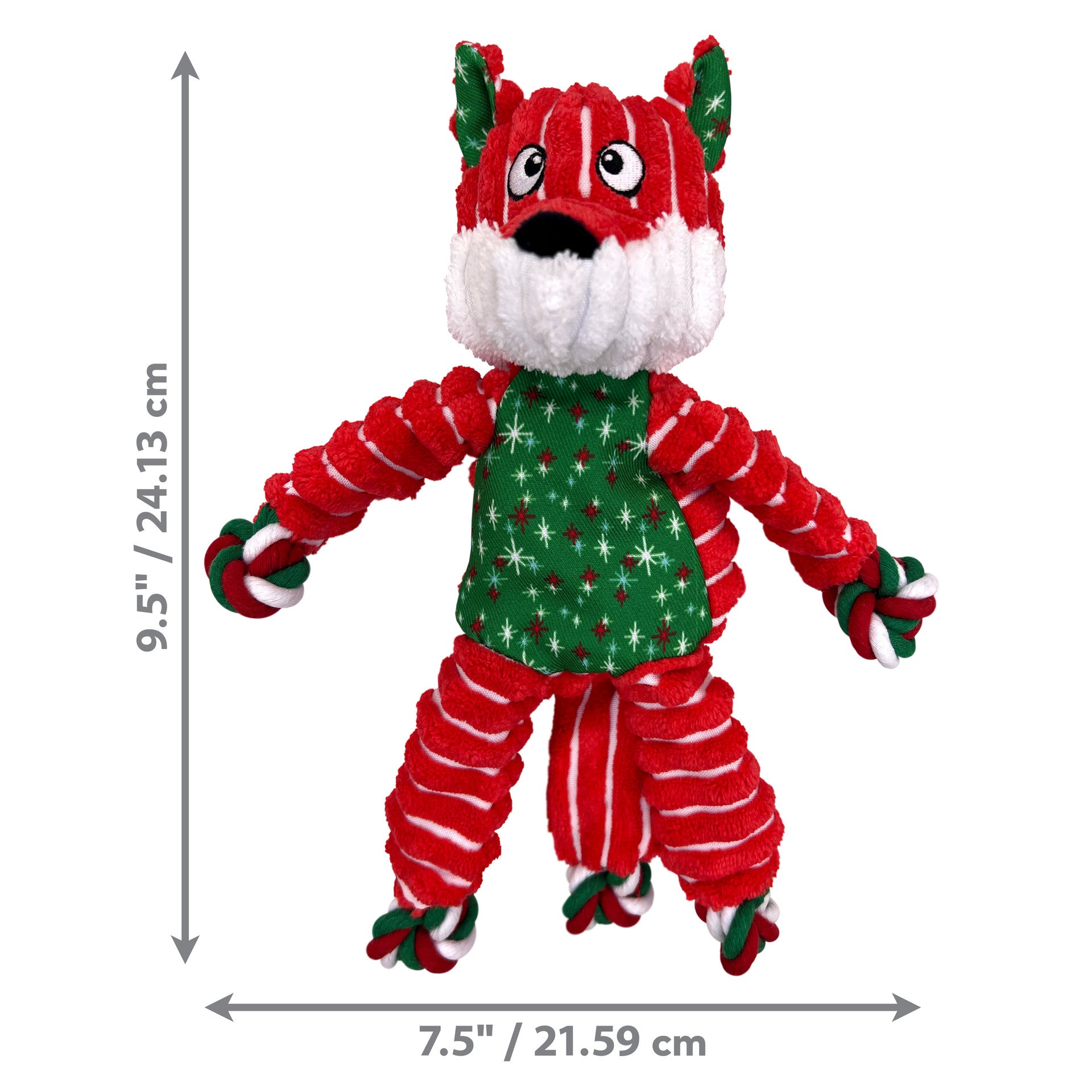 Kong Holiday Floppy Knots Fox Small/Medium