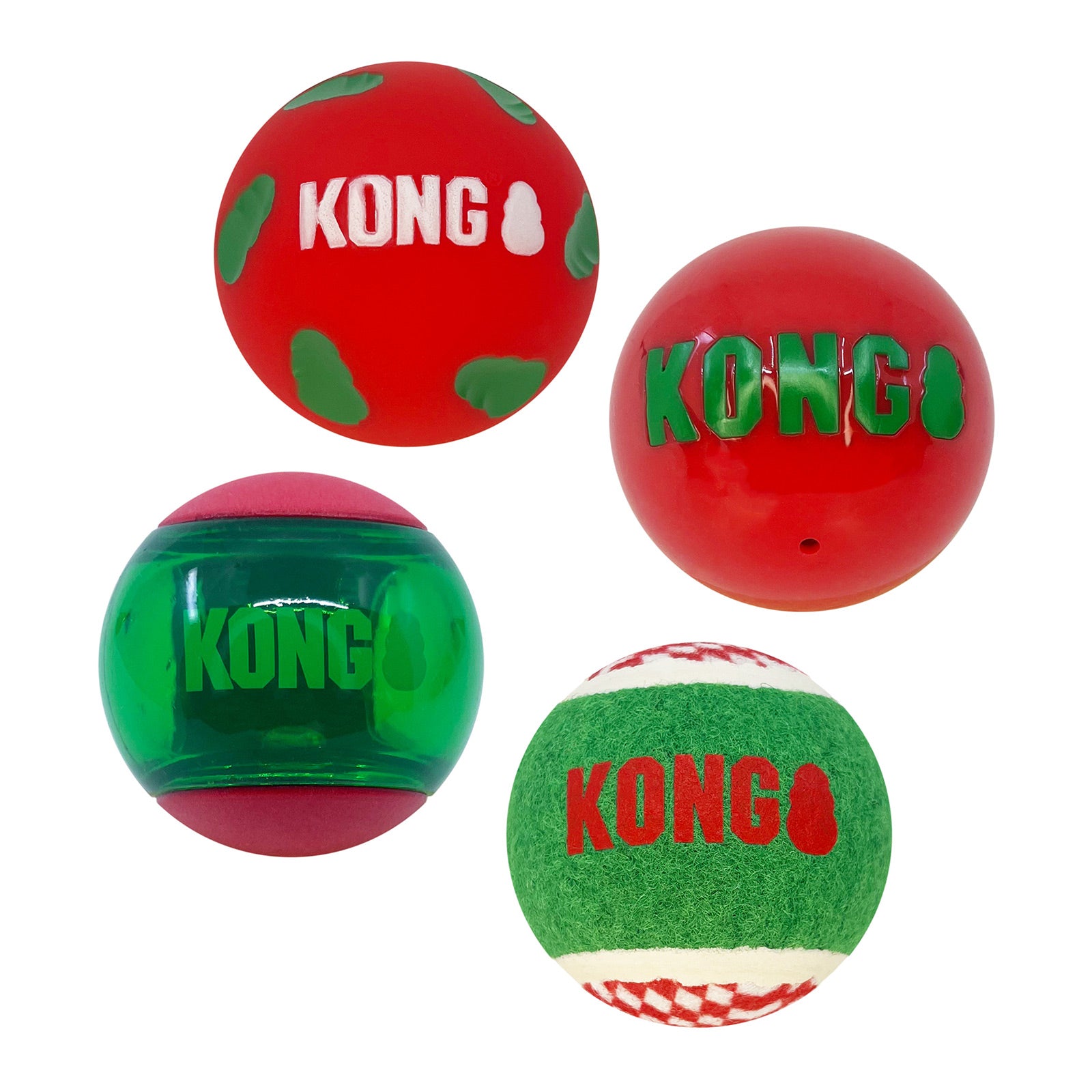 Kong Holiday Occasions Balls 4pk Medium