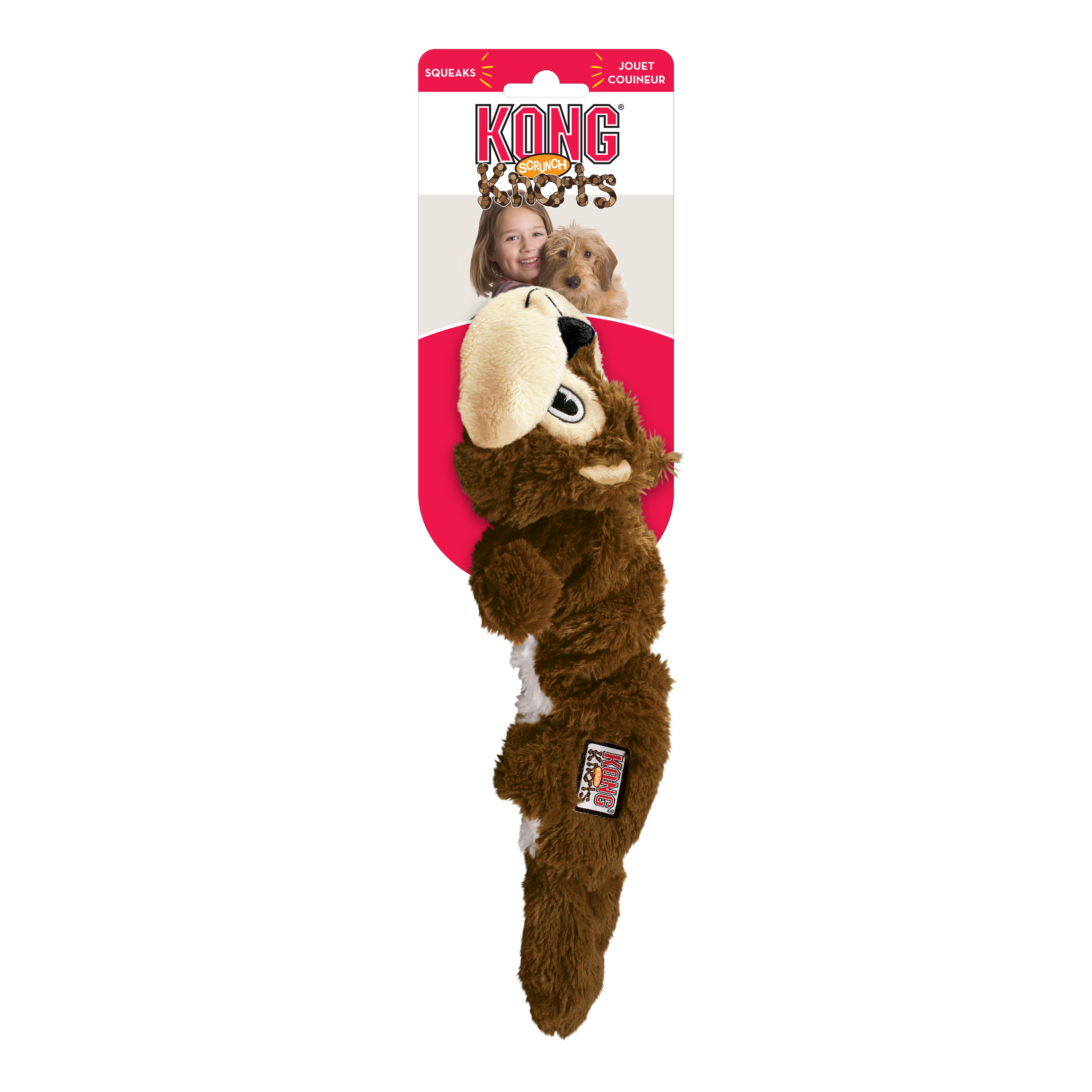 Kong Scrunch Knots Squirrel Large