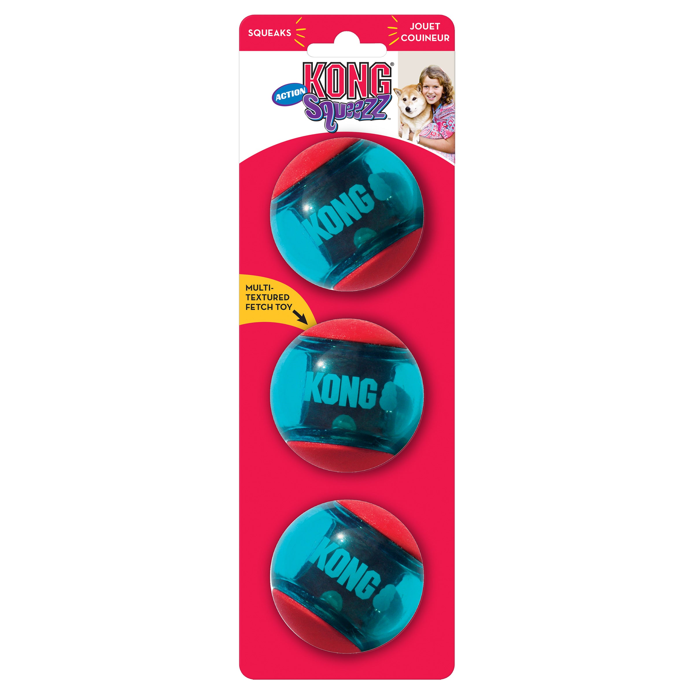 Kong Squeezz Action Red Medium