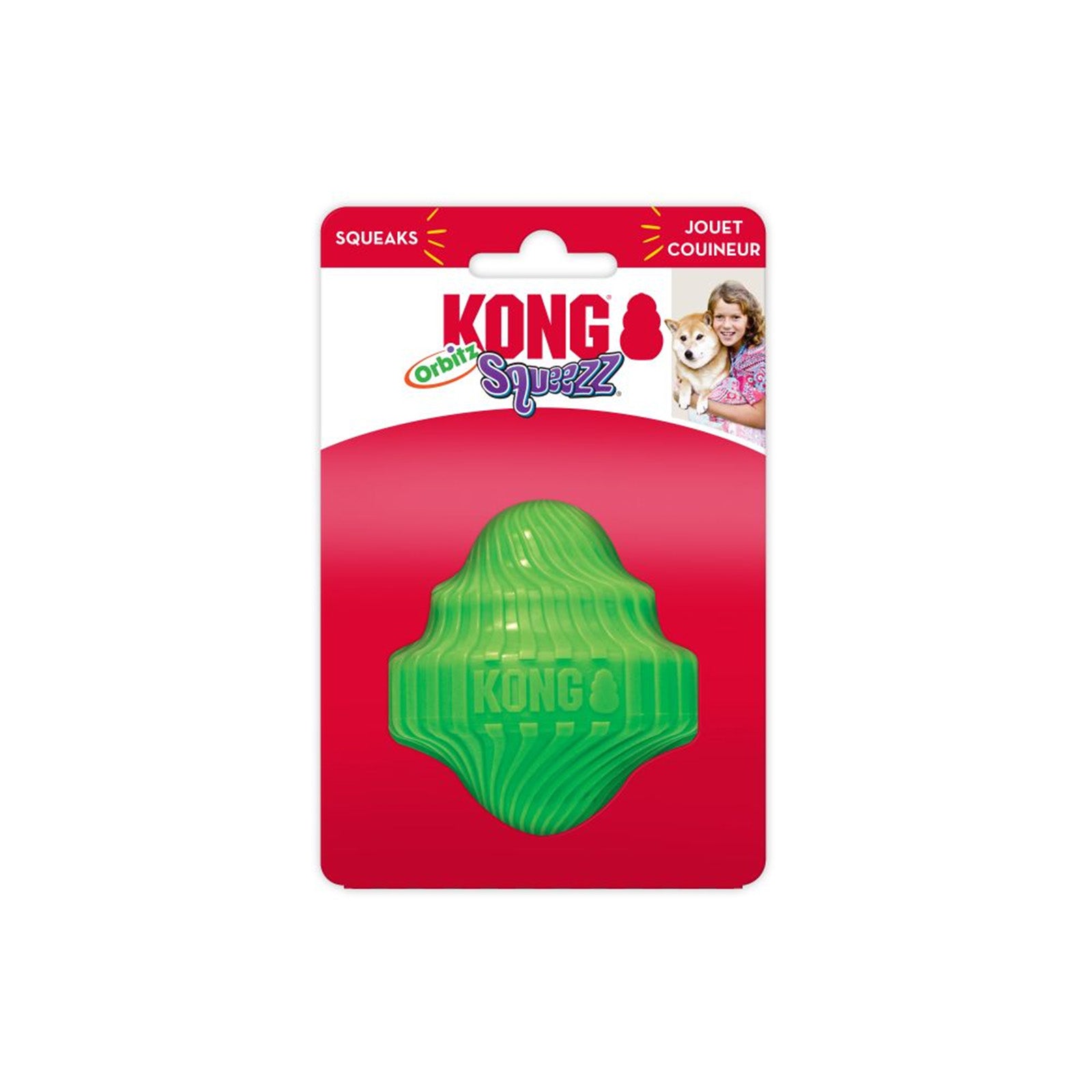 Kong Squeezz Orbitz Spin Top Small Medium