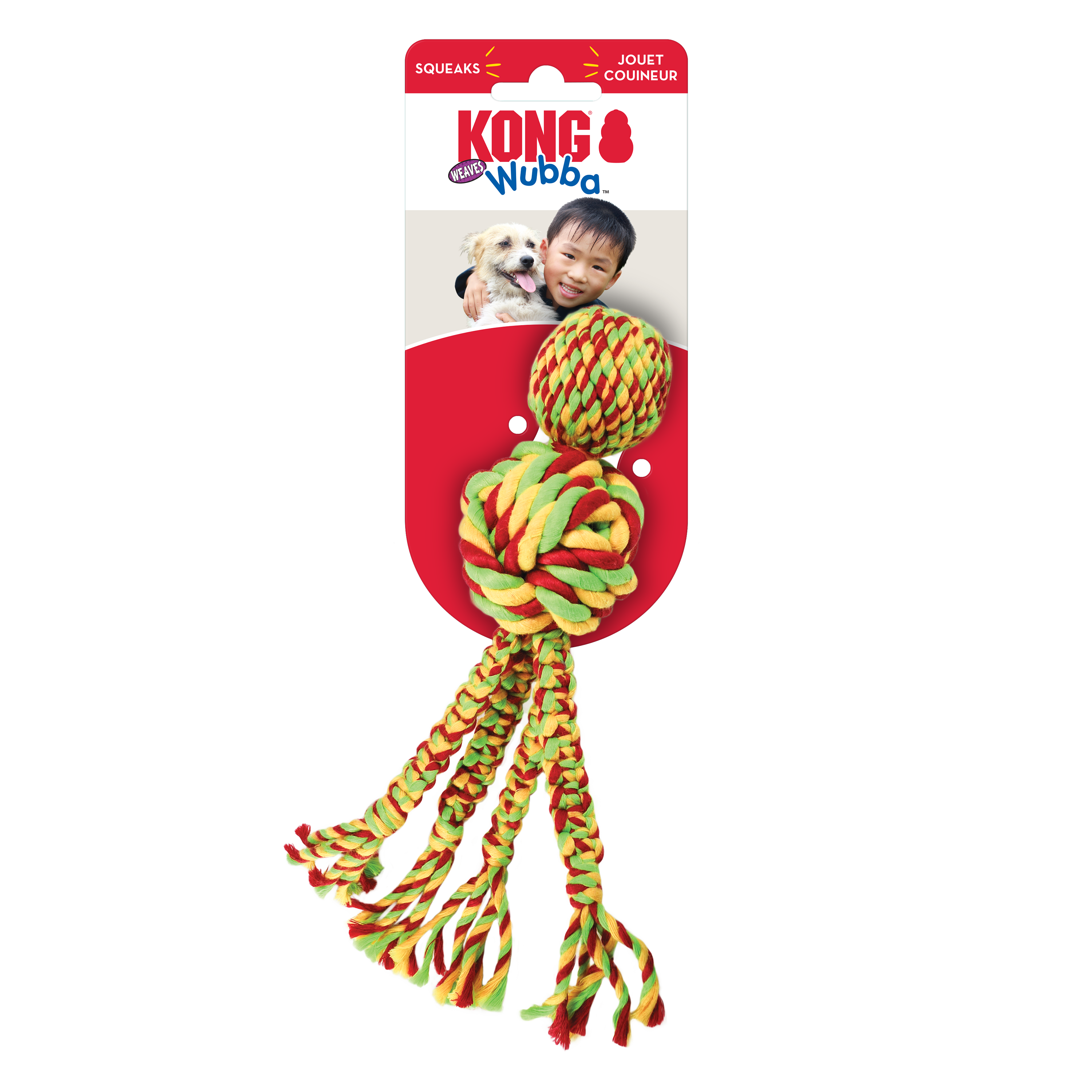 Kong Wubba Weaves W Rope Small