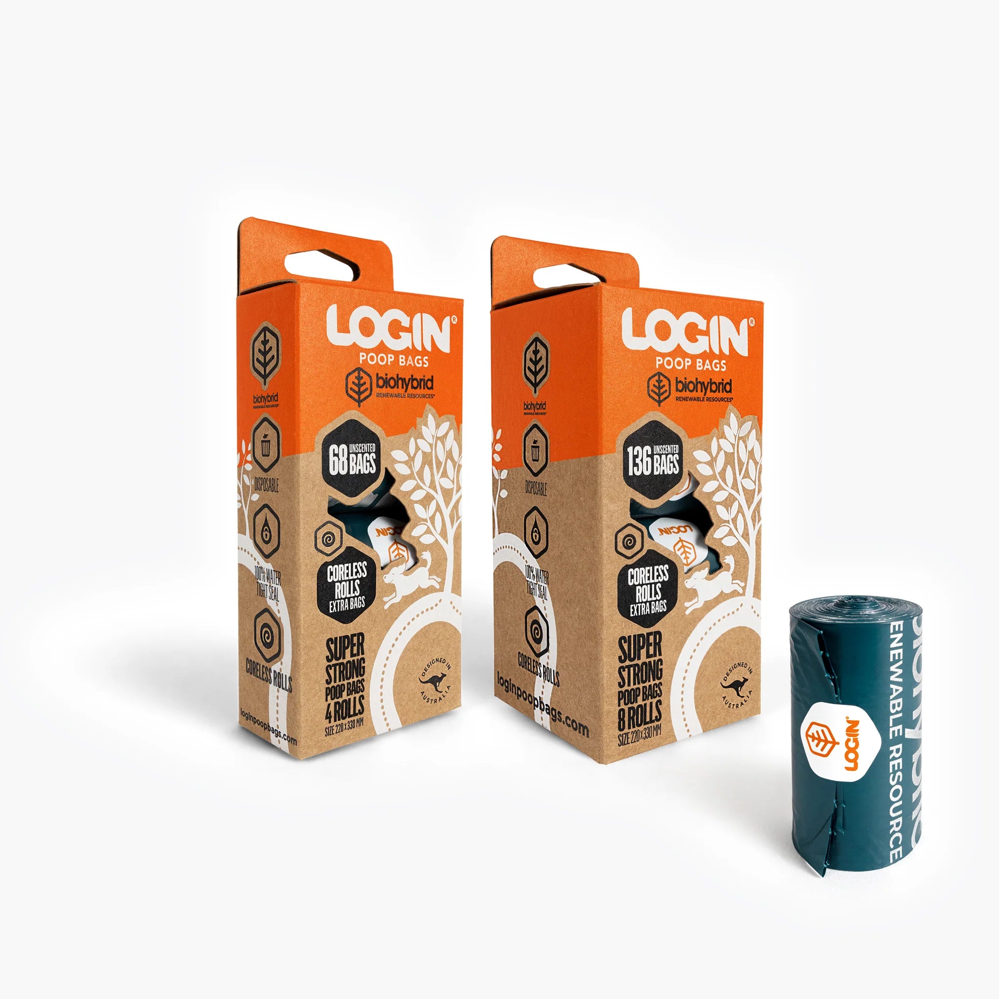 EzyDog Login Biohybrid Poo Bag Roll