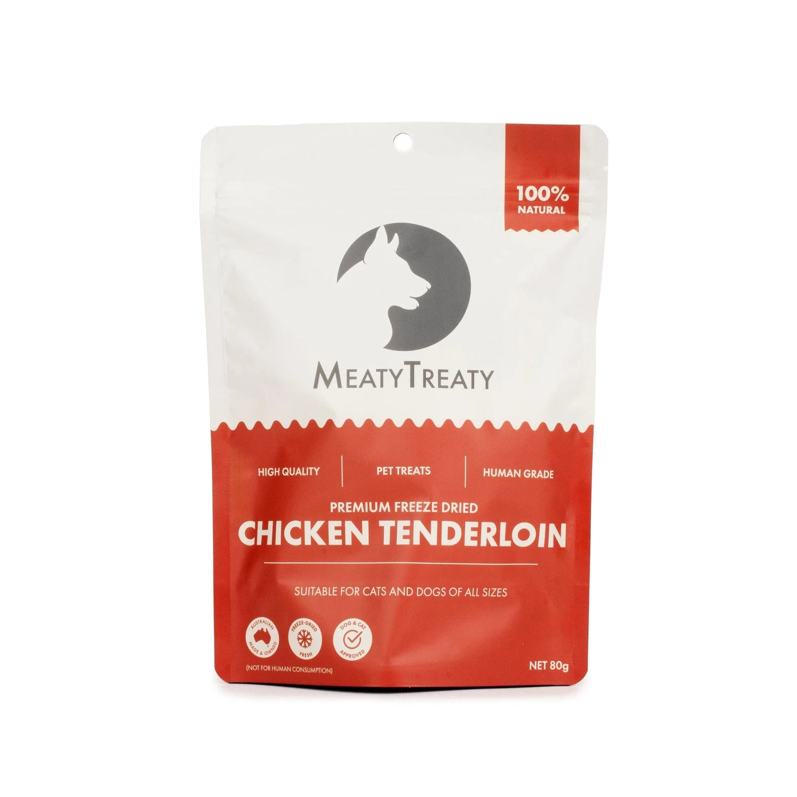 Meaty Treaty Freeze-dried Chicken Tenderloins 80g