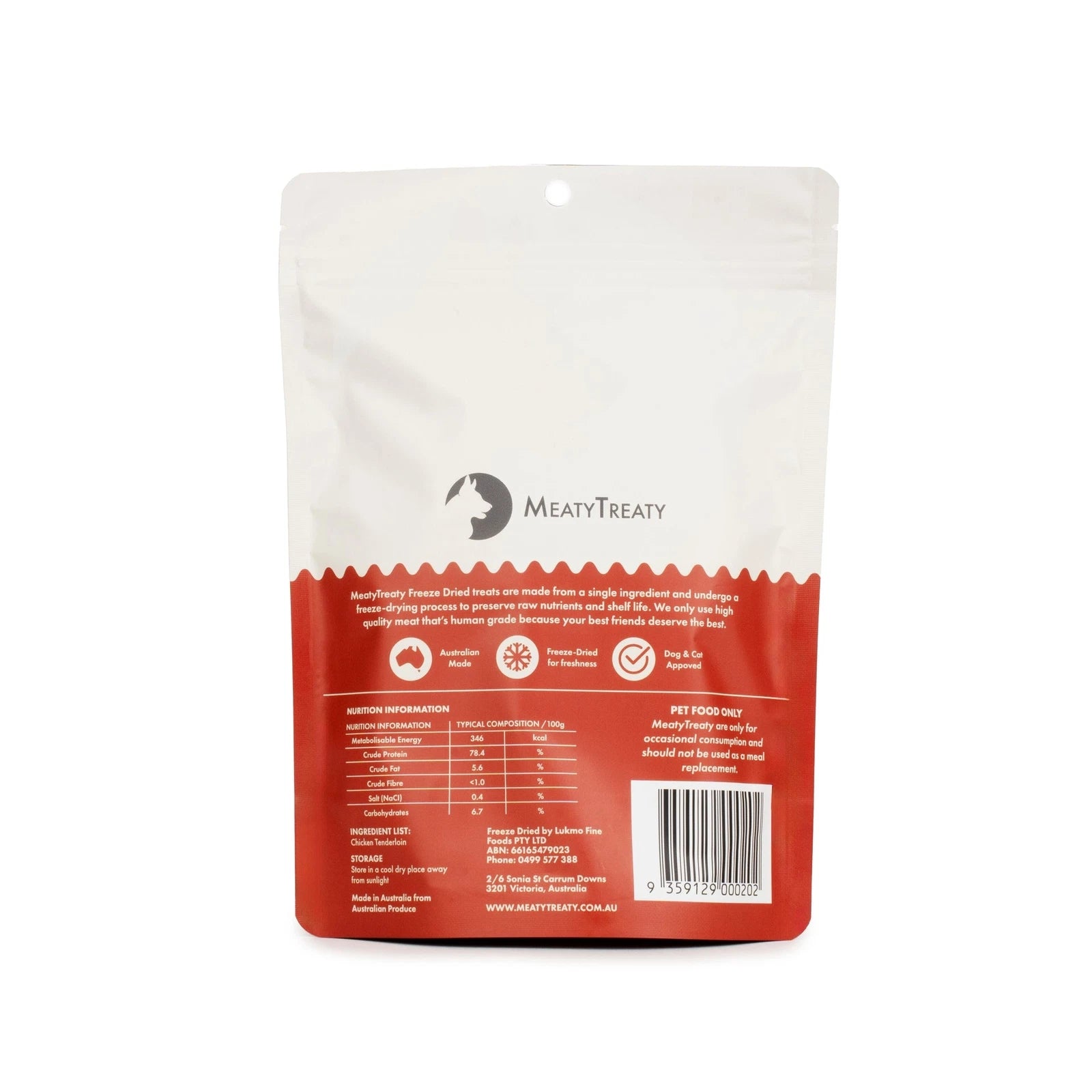 Meaty Treaty Freeze-dried Chicken Tenderloins 80g