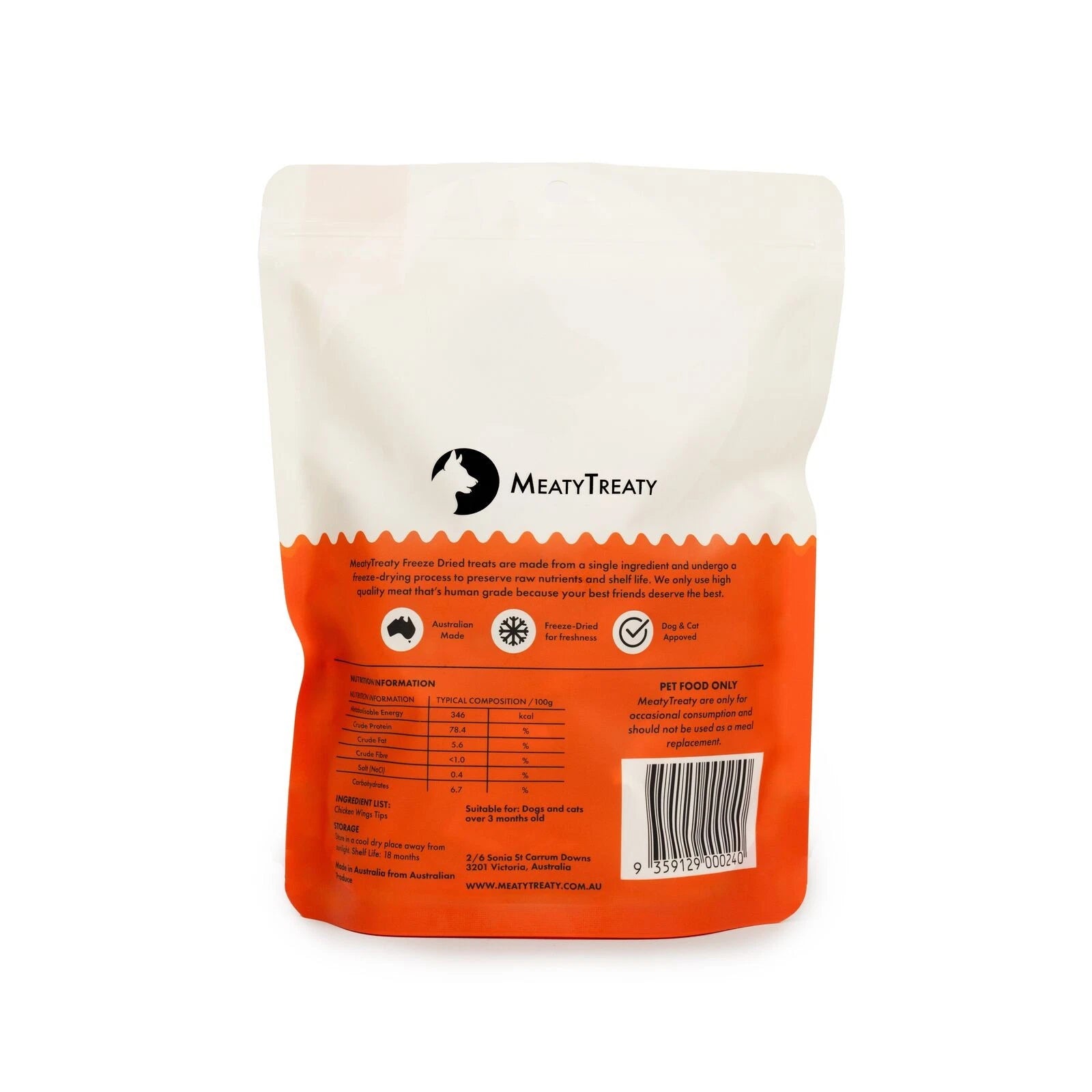 Meaty Treaty Freeze-dried Chicken Wings Tips 80g