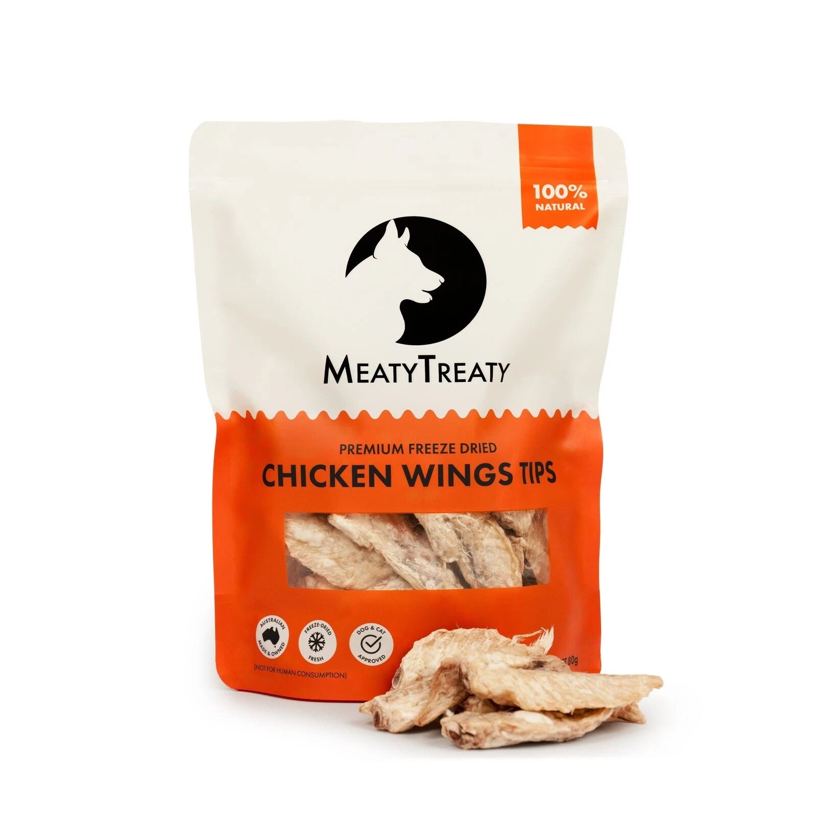 Meaty Treaty Freeze-dried Chicken Wings Tips 80g