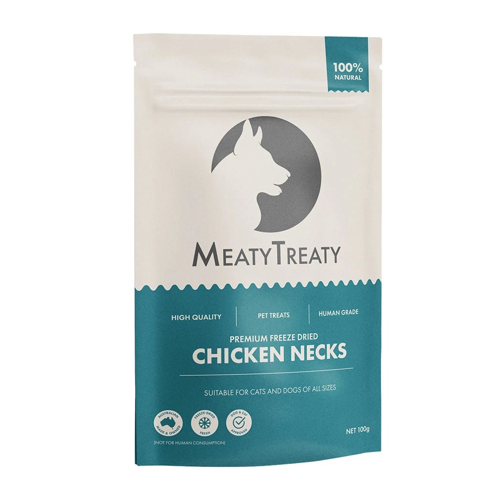 Meaty Treaty Freeze-dried Chicken neck 100g