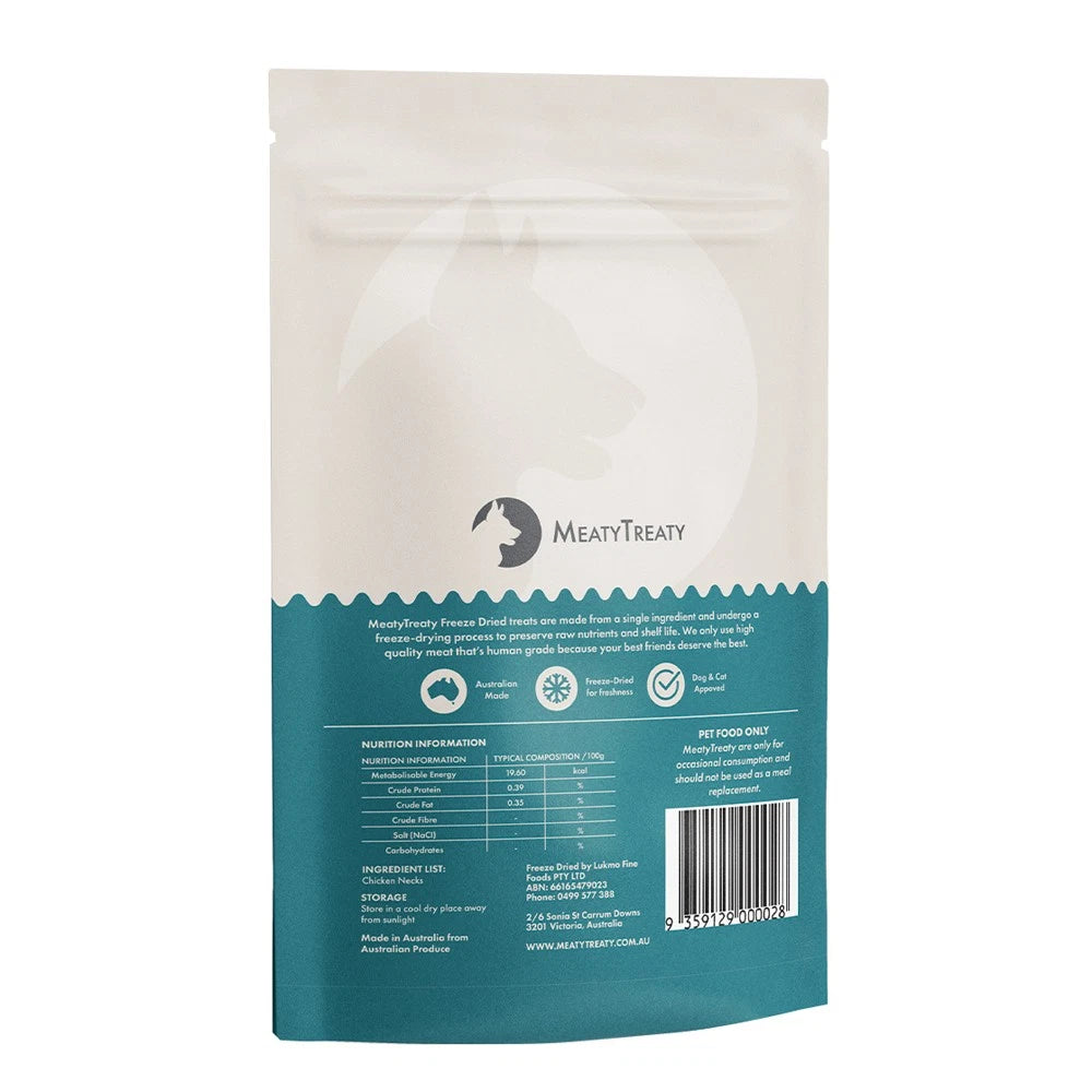 Meaty Treaty Freeze-dried Chicken neck 100g