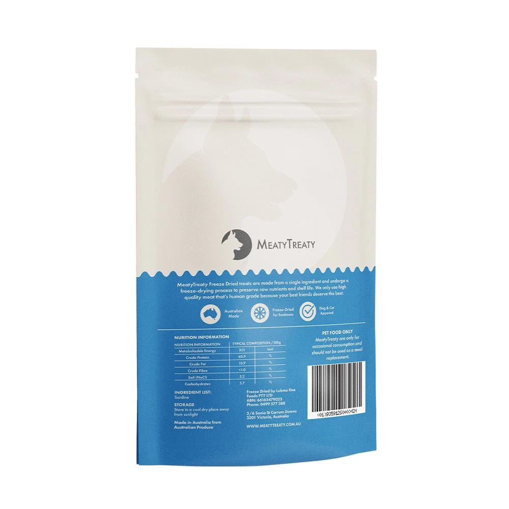 Meaty Treaty Freeze-dried Whole Sardine Dog & Cat 100g