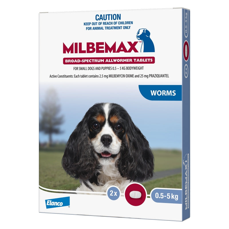 Milbemax Dog Under 5kg 2pk