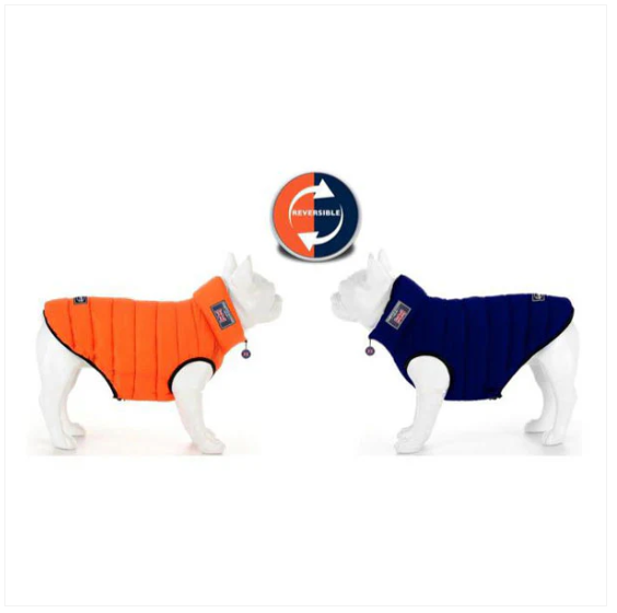 Jacket Puffer Reversible Orange & Navy