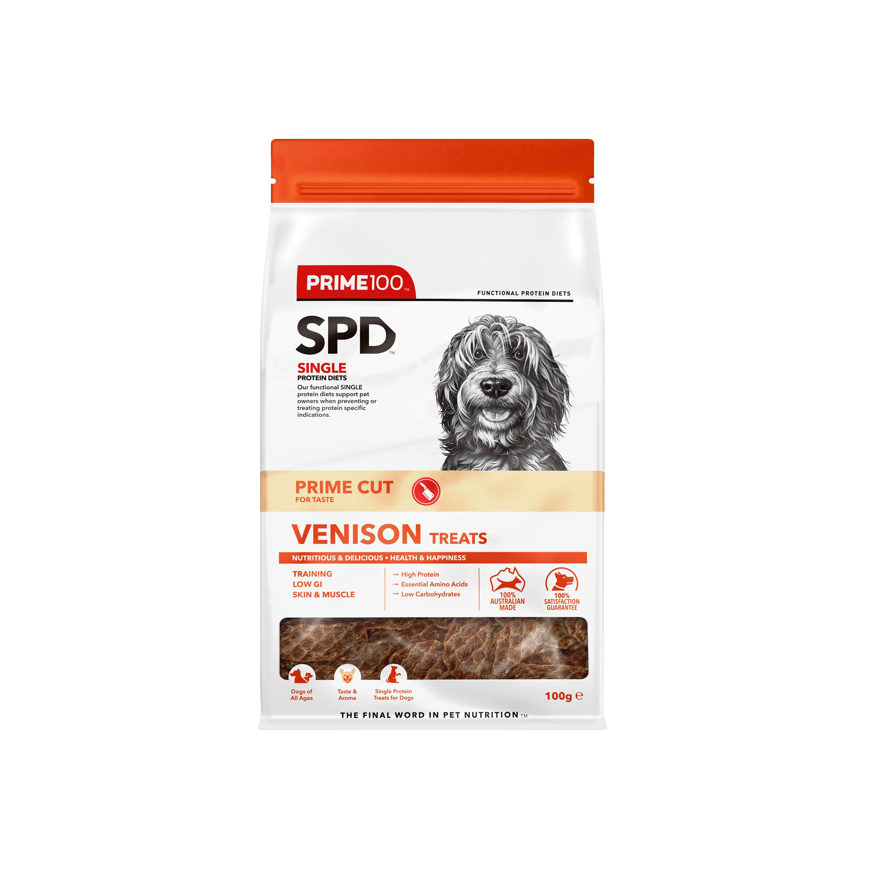 Prime100 SPD Venison Prime Cut Treat 100g