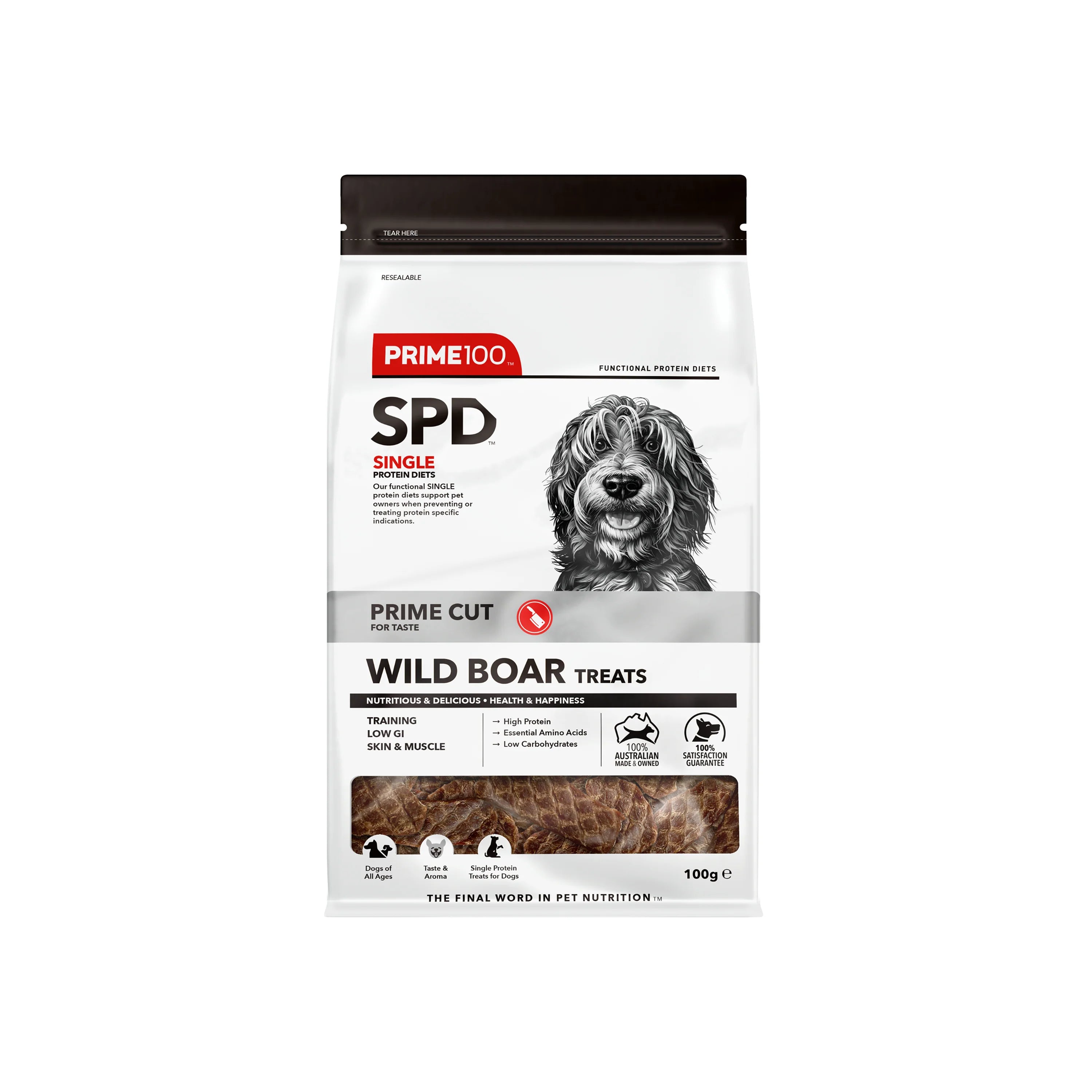 Prime100 SPD Wild Boar Prime Cut Treat 100g