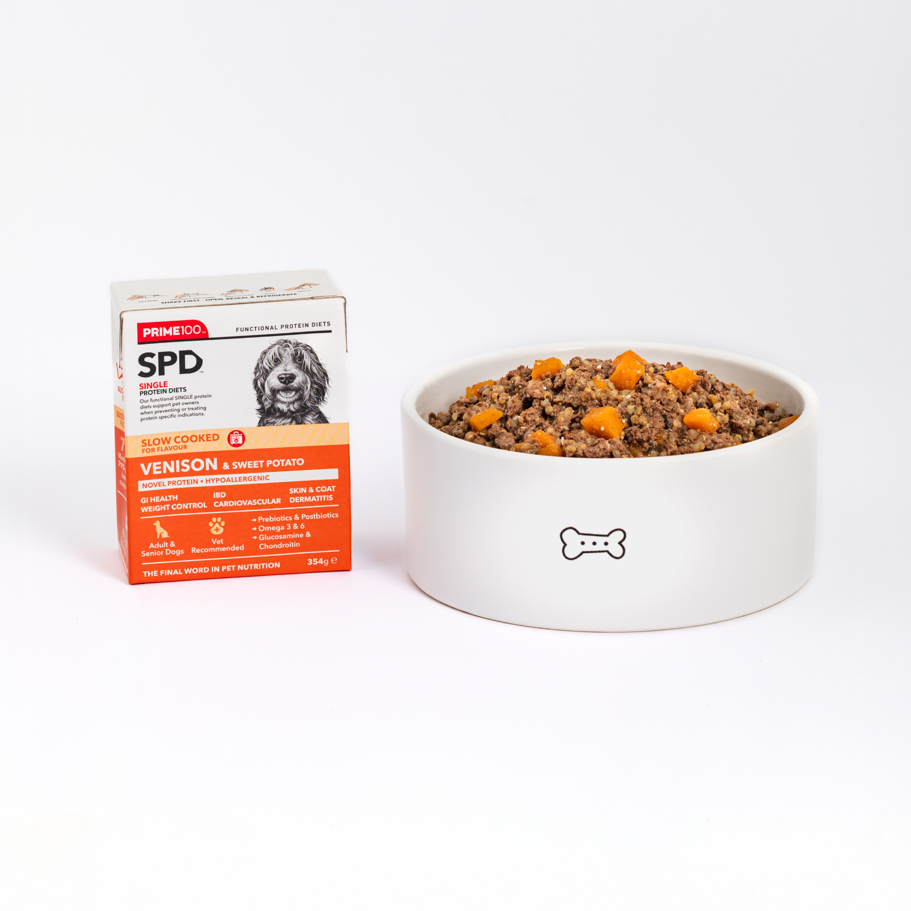 Prime100 Slow Cooked Venison & Sweet Potato 354g