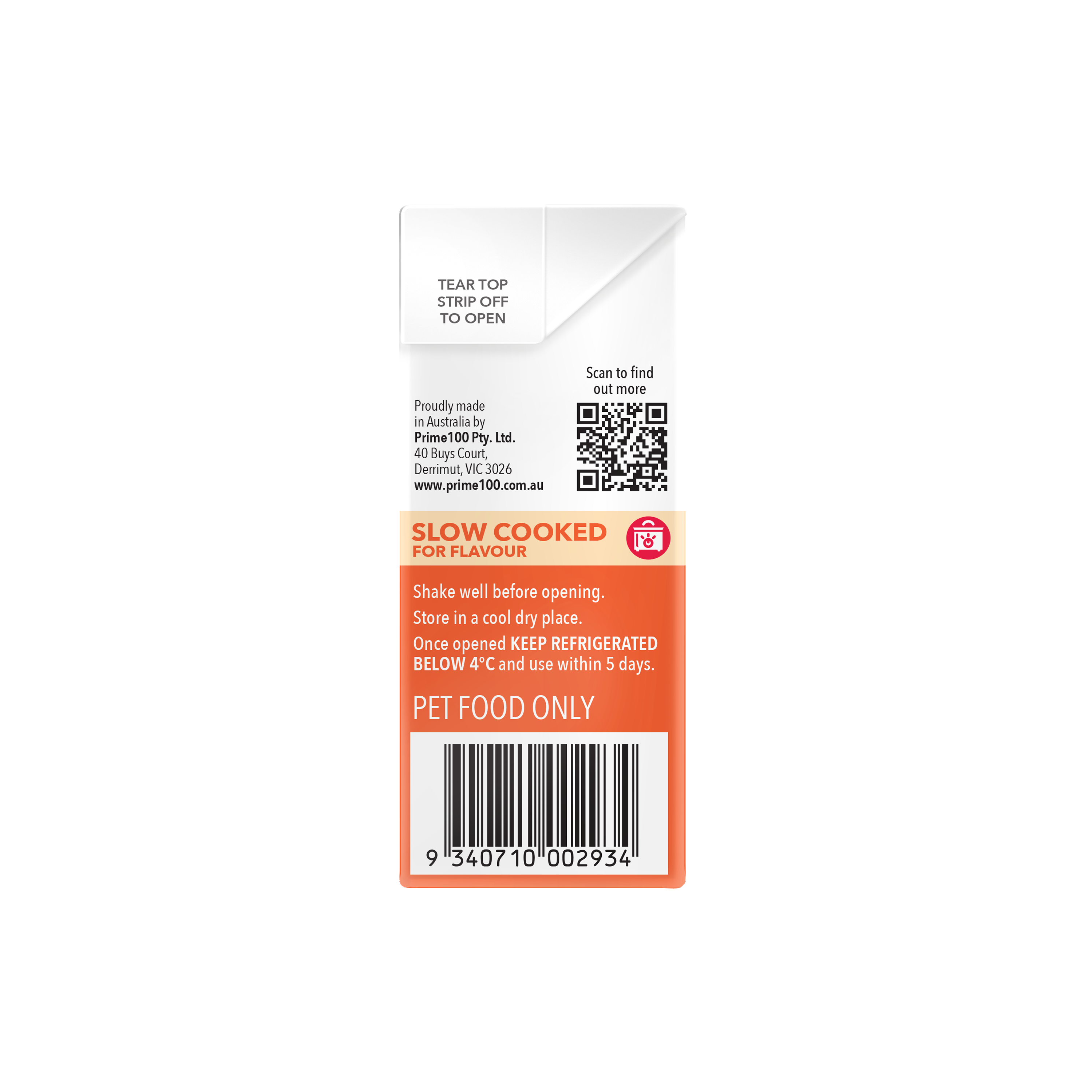 Prime100 Slow Cooked Venison & Sweet Potato 354g