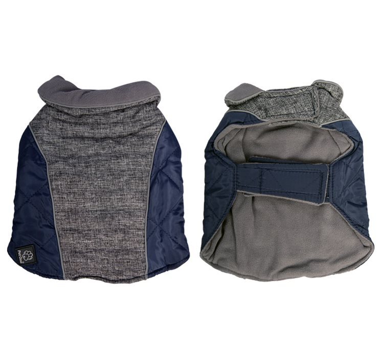 Dog Coat AdventureWalker Windproof Refl Grey Navy