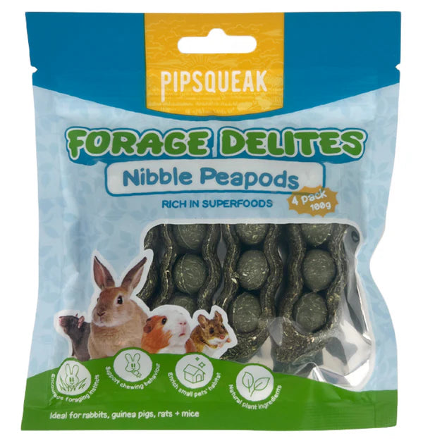 Pipsqueak Forage Delites Nibble Pea Pods 4 Pack