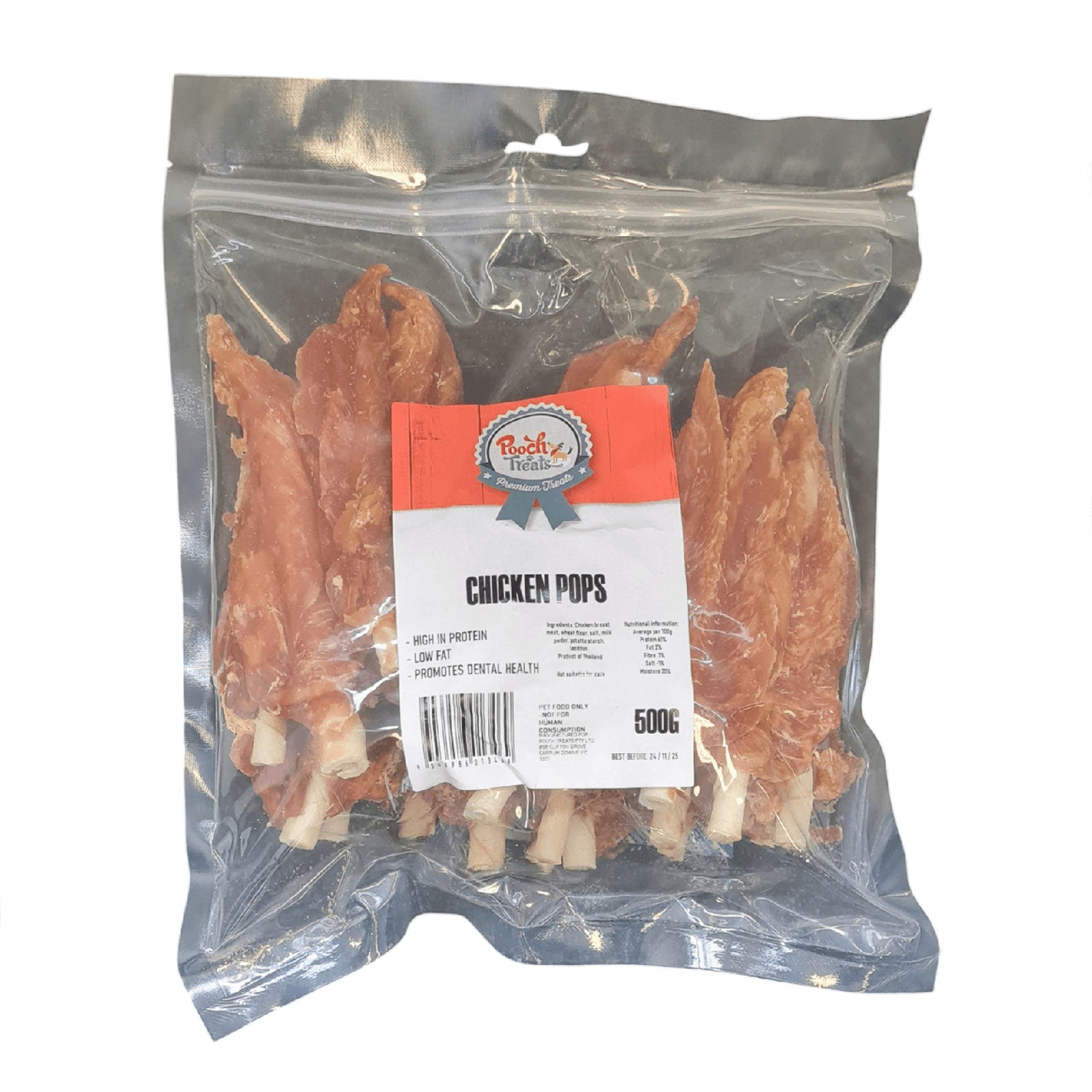 Pooch Treats Chicken Pops 500g