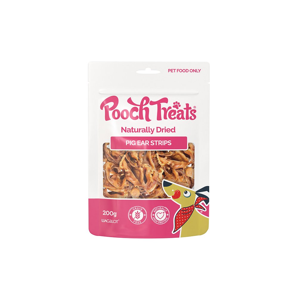 Pooch Treats Pig Ear Strips 200g