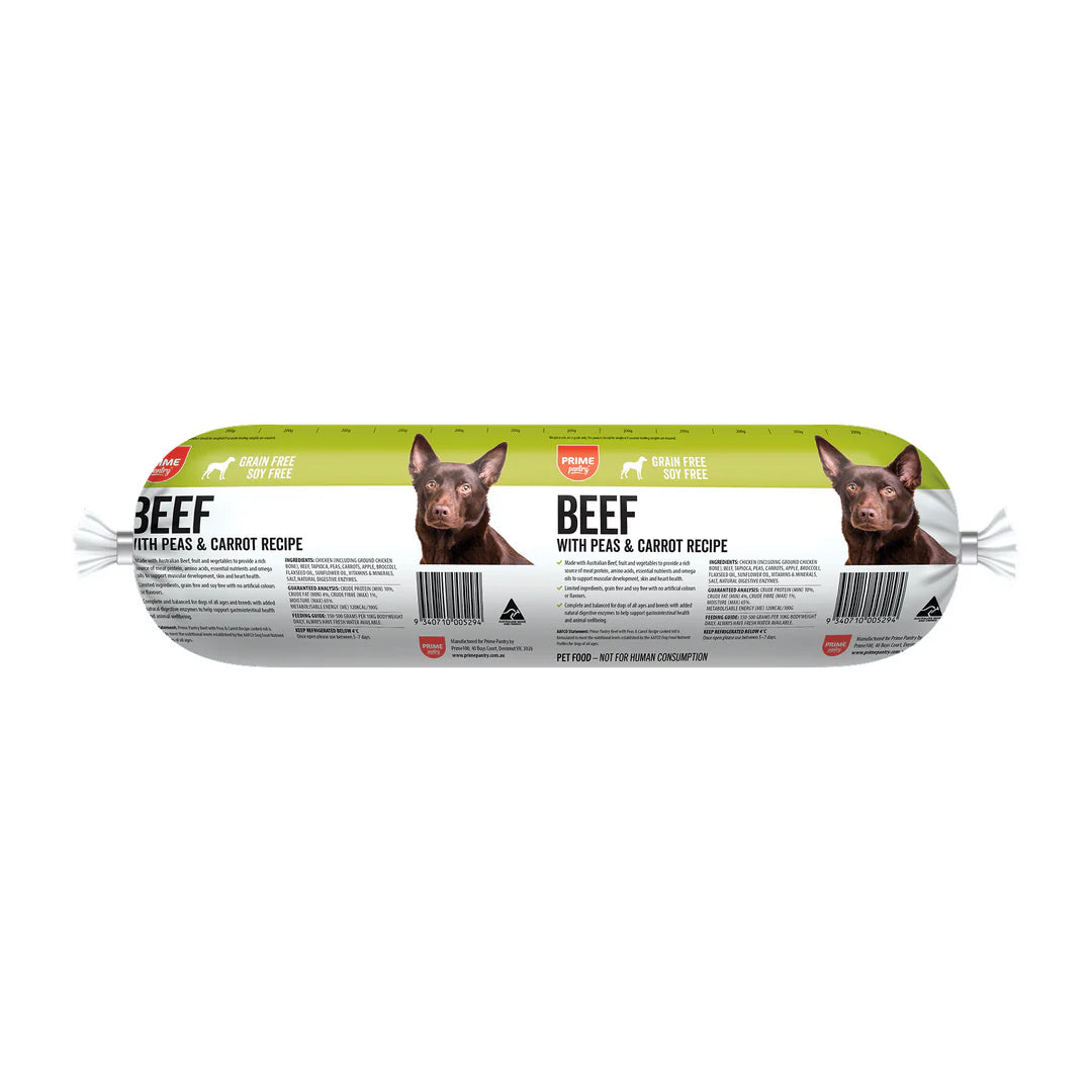 Prime100 Prime Pantry Beef with Peas & Carrot Recipe Cooked Roll 1.7kg