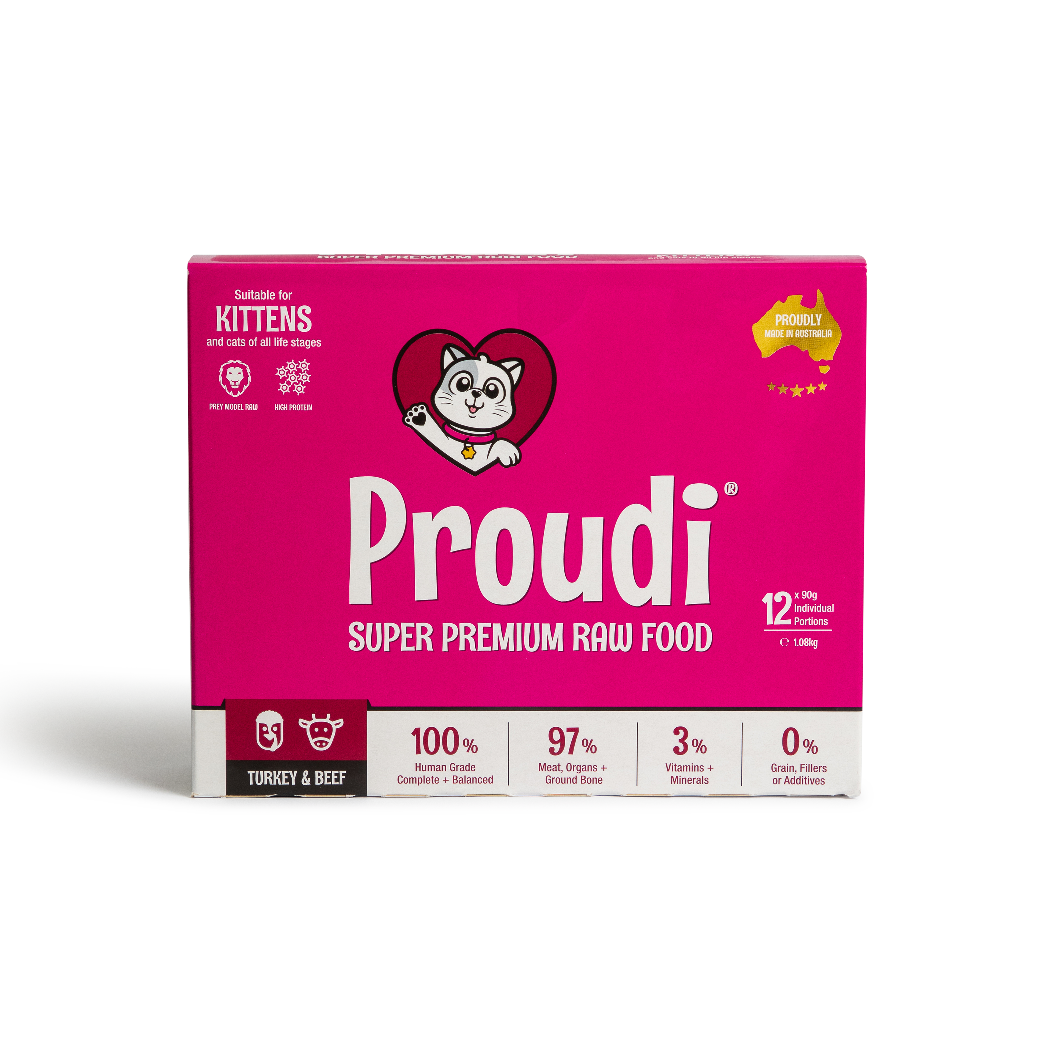Proudi KITTEN Turkey & Beef