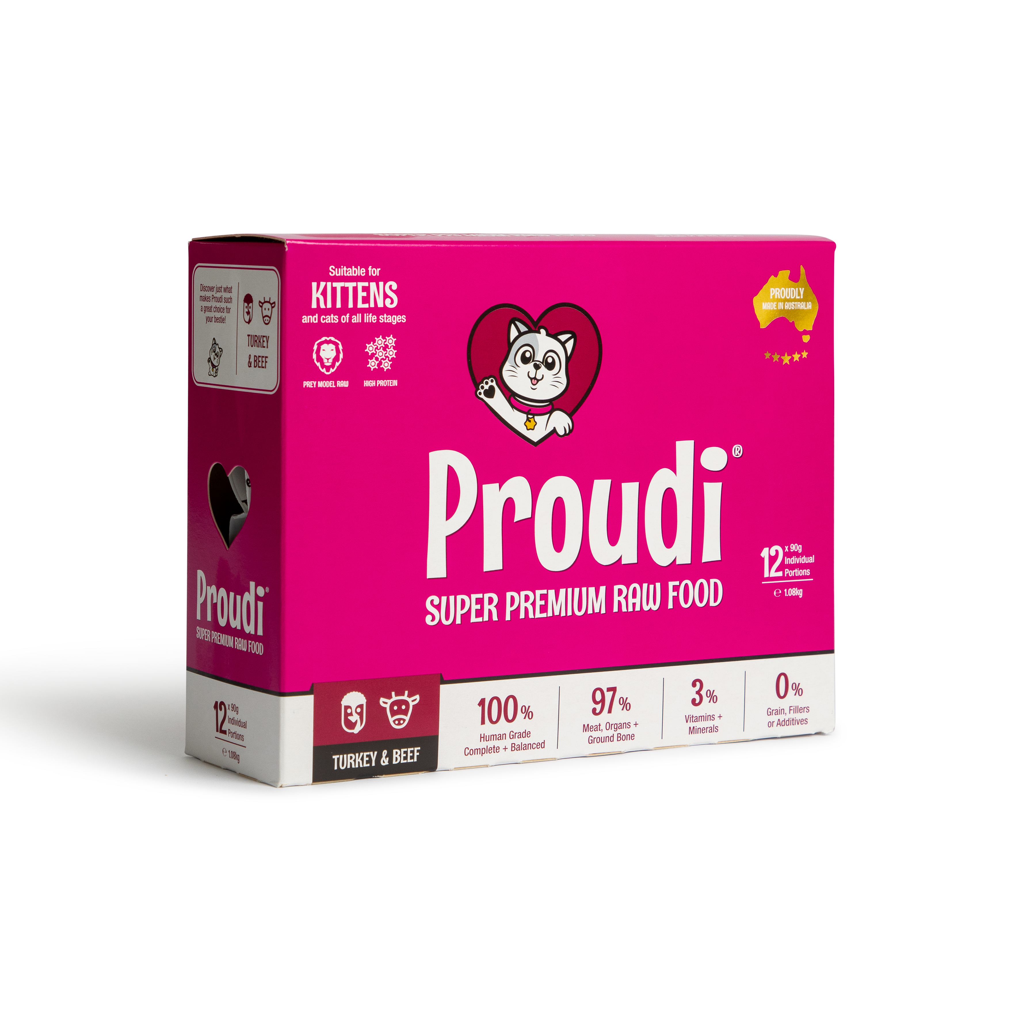 Proudi KITTEN Turkey & Beef