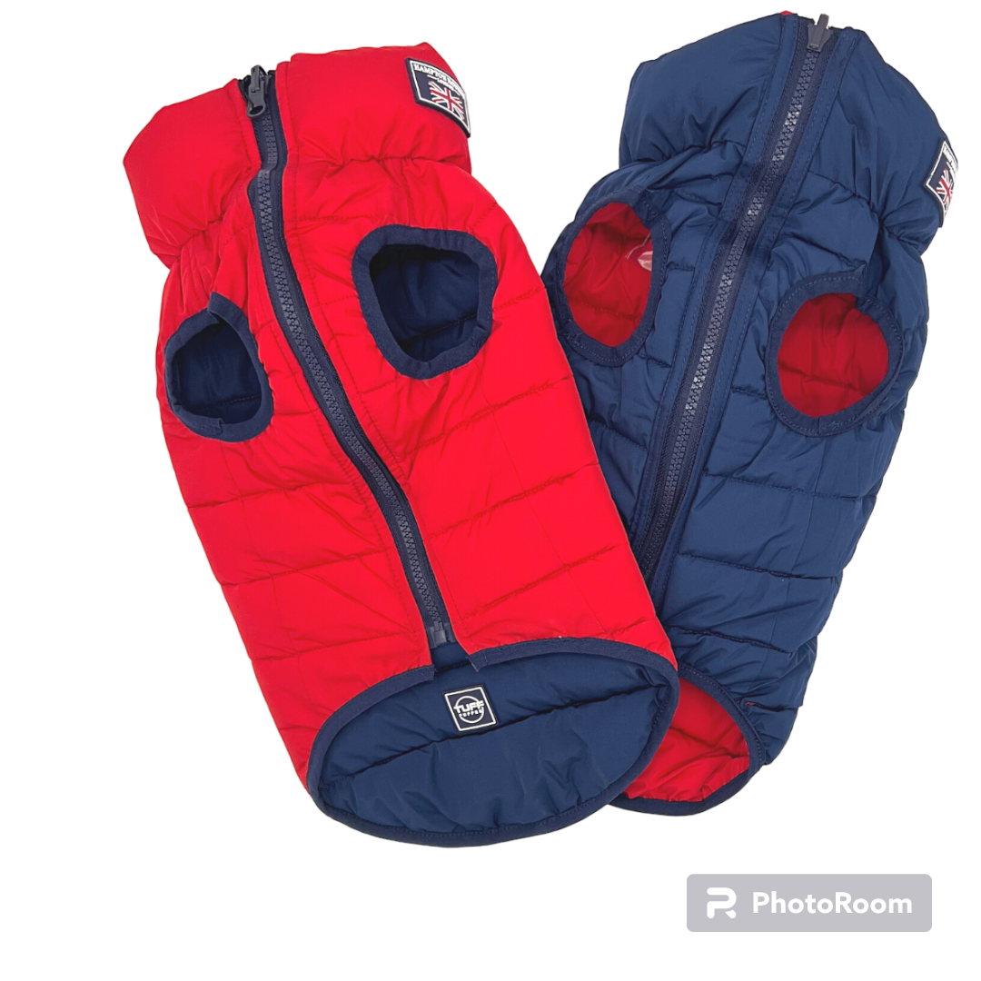 Jacket Puffer Reversible Red & Navy