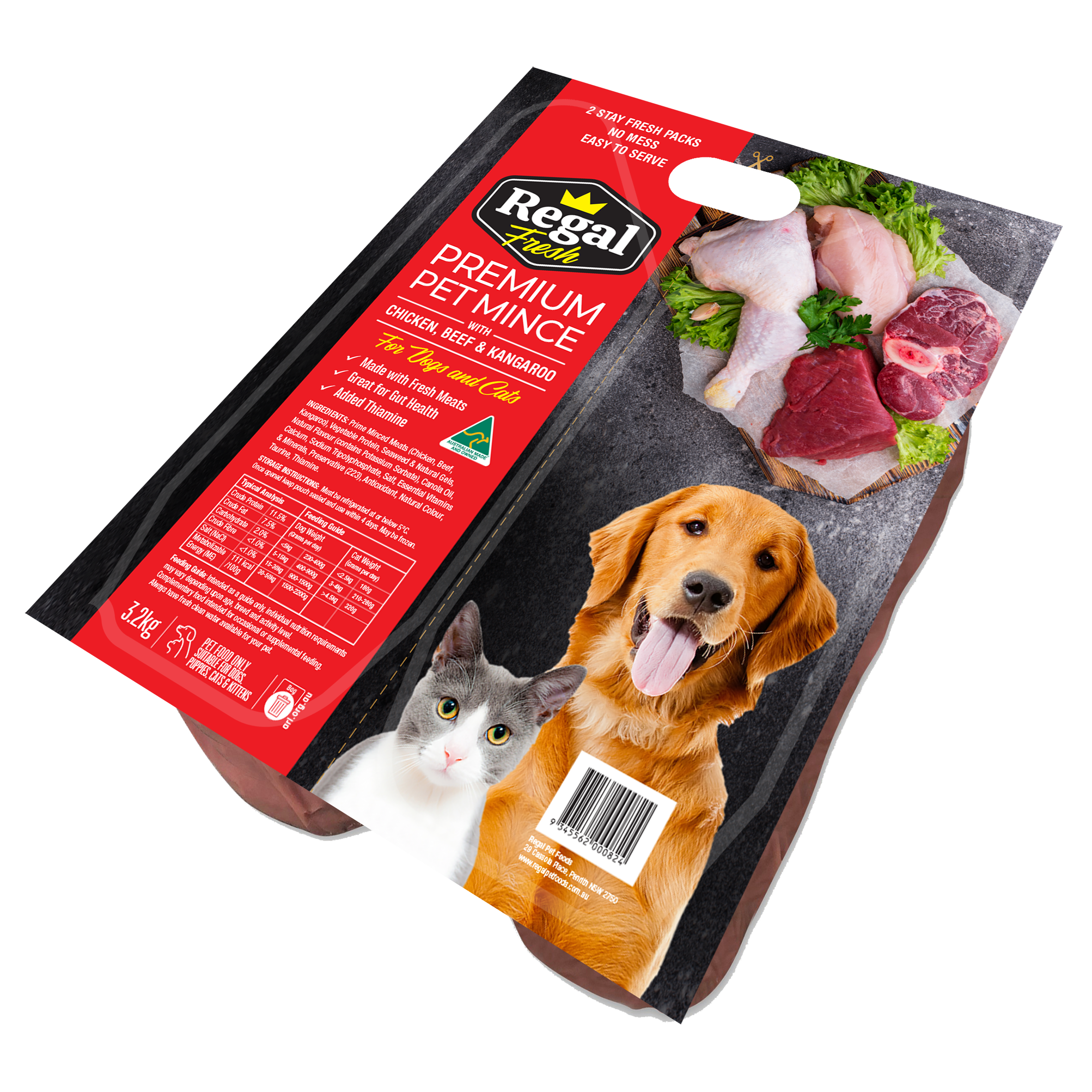 Paringa Premium Pet Mince Beef & Roo 3.2kg
