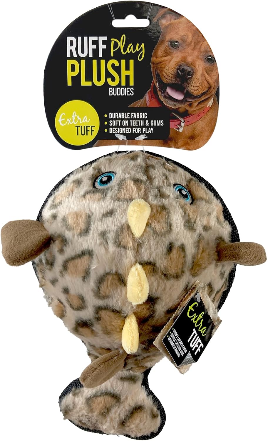 Ruff Play Dog Toy Plush Tuff Blowfish