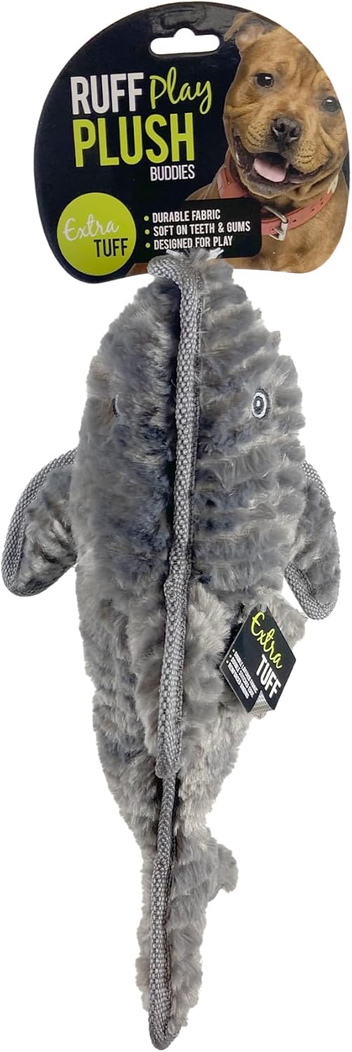 Ruff Play Dog Toy Plush Tuff Shark
