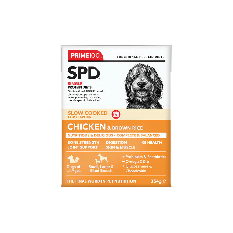 Prime100 Slow Cooked Chicken and Brown Rice 354g