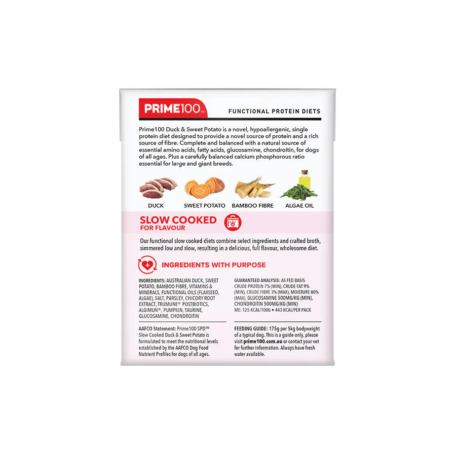 Prime100 Slow Cooked Duck and Sweet Potato 354g