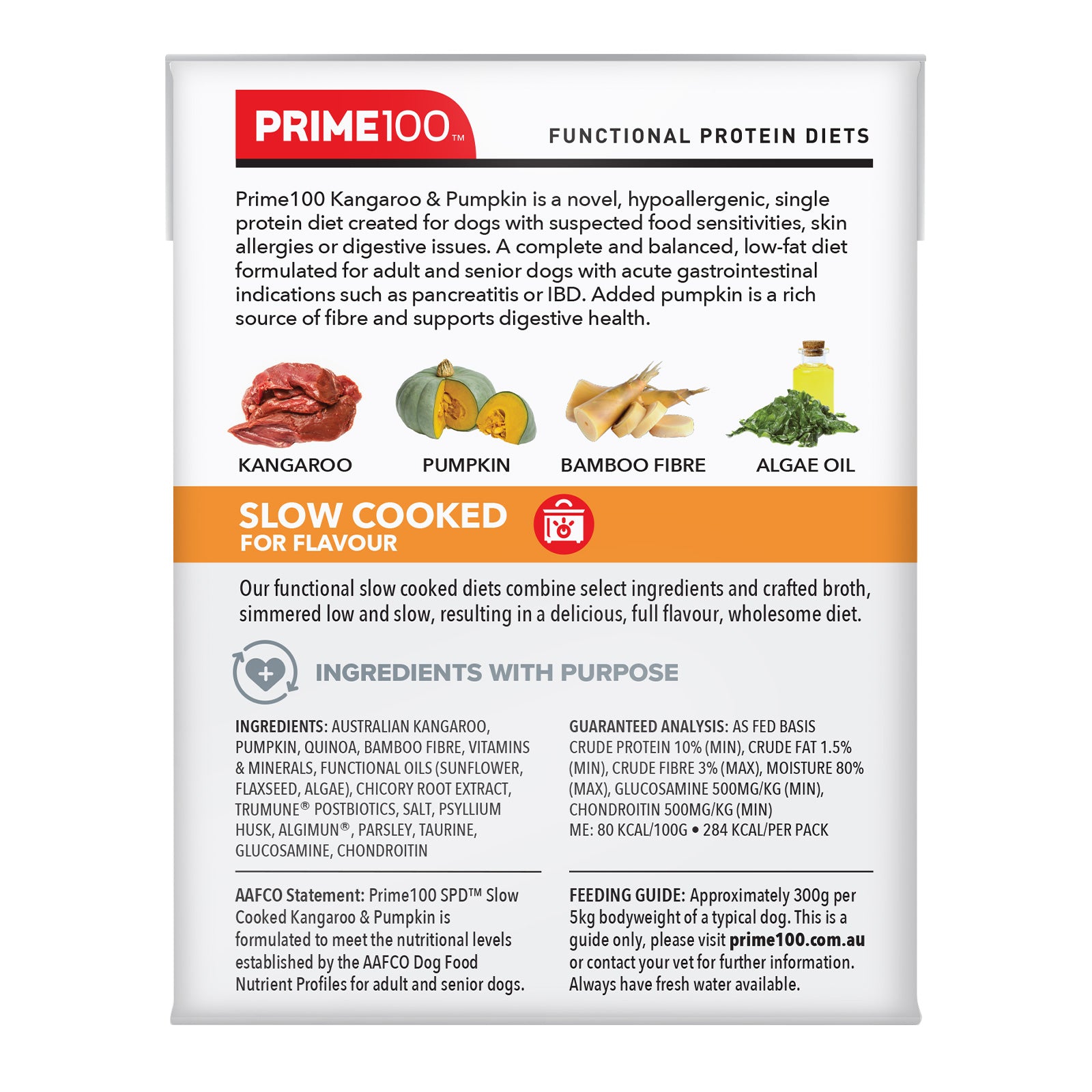Prime100 Slow Cooked Kangaroo and Pumpkin 354g