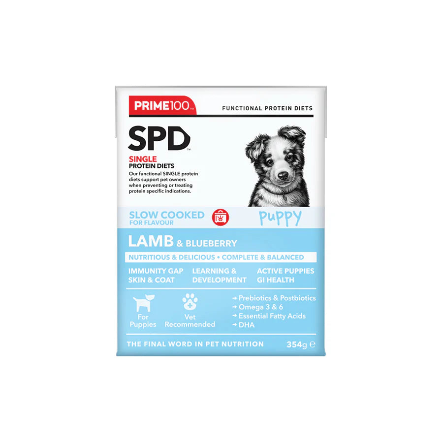 Prime100 Slow Cooked Lamb and Blueberry Puppy 354g