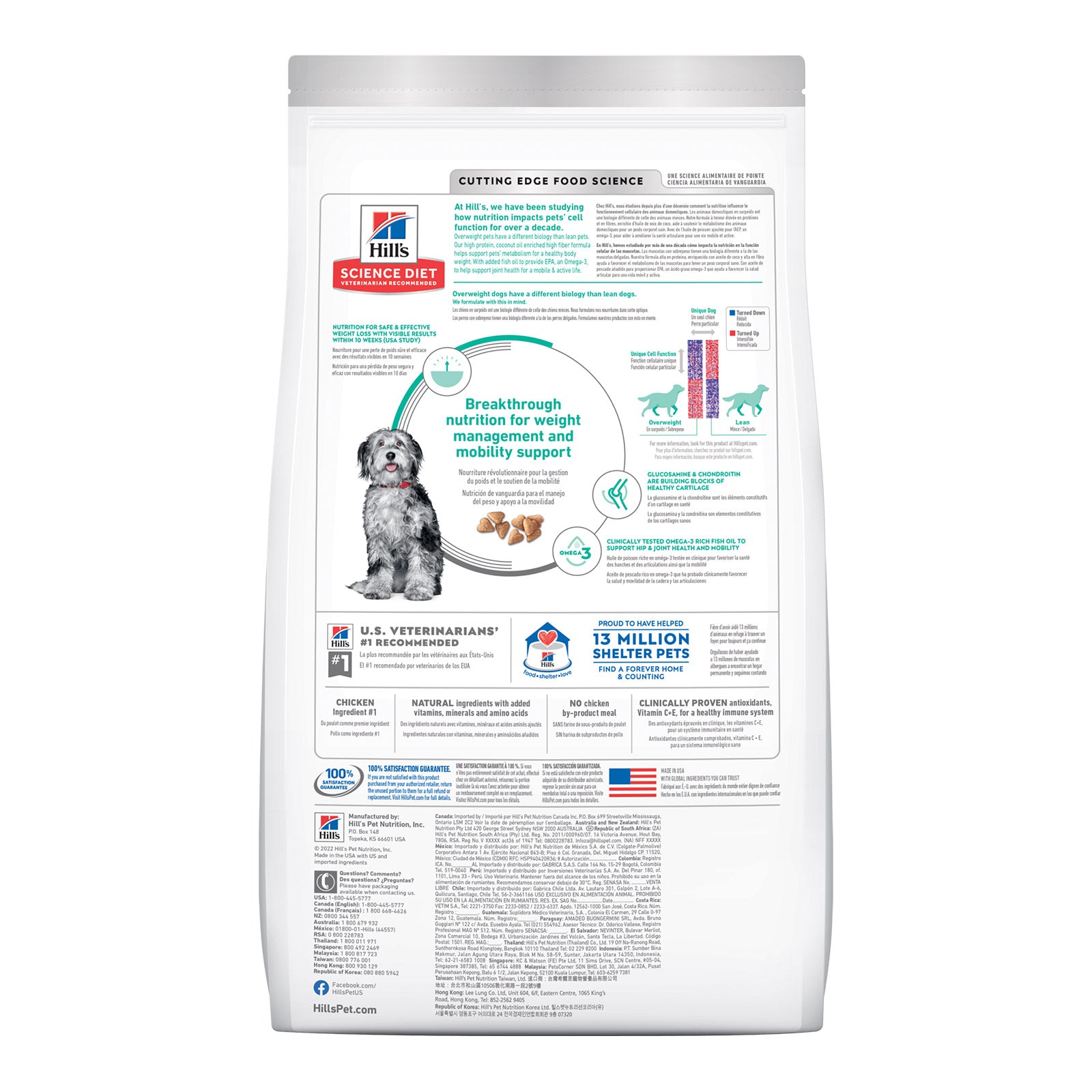 Science Diet Dog Dry Adult Perfect Weight and Joint Support 1.58KG
