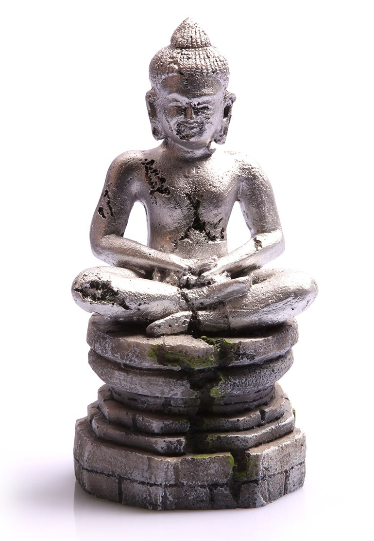 Ornament Meditating Buddha 9x8.5x17.5cm (silver)