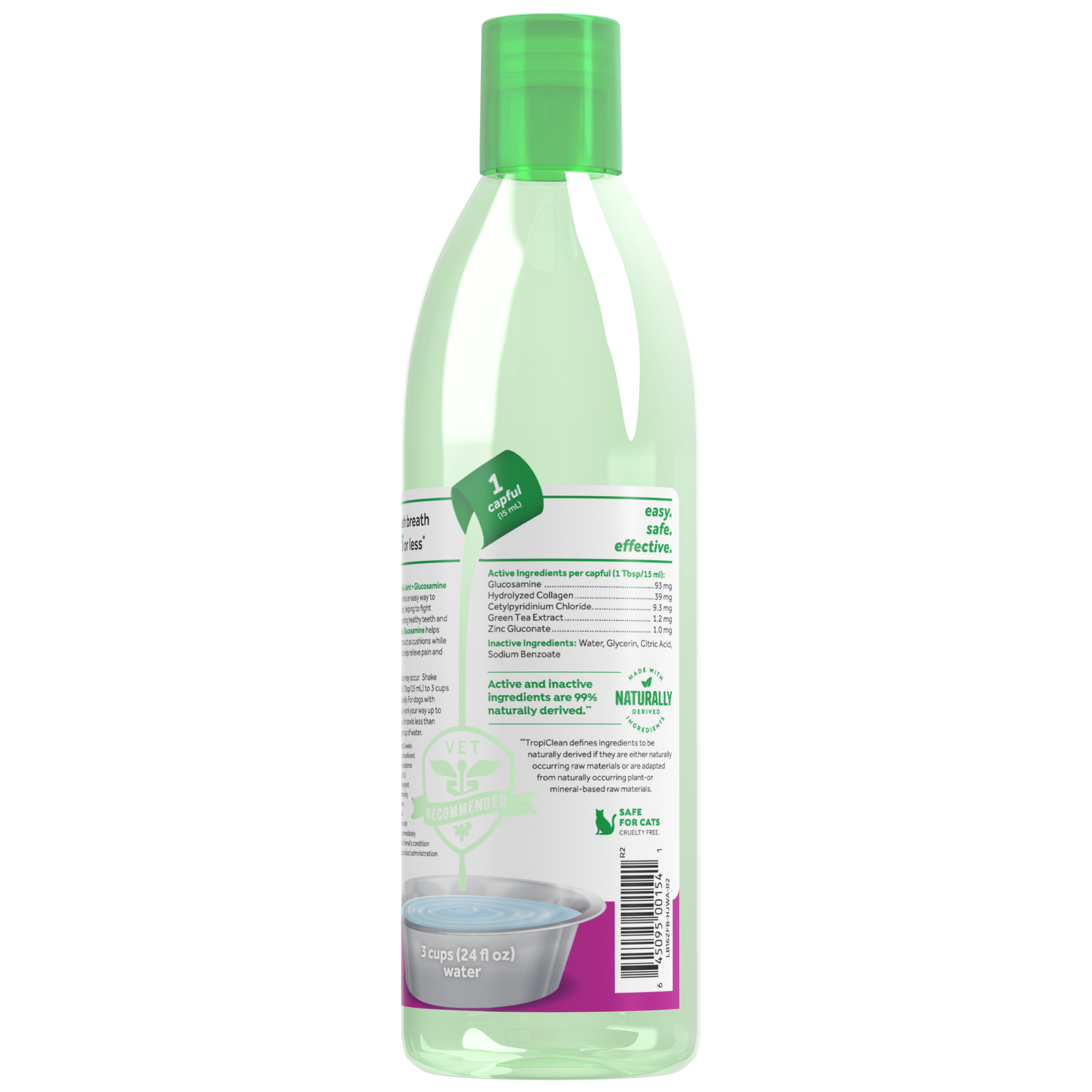 Tropiclean Fresh Breath Dental Health Solution plus Hip & Joint Support 473ml