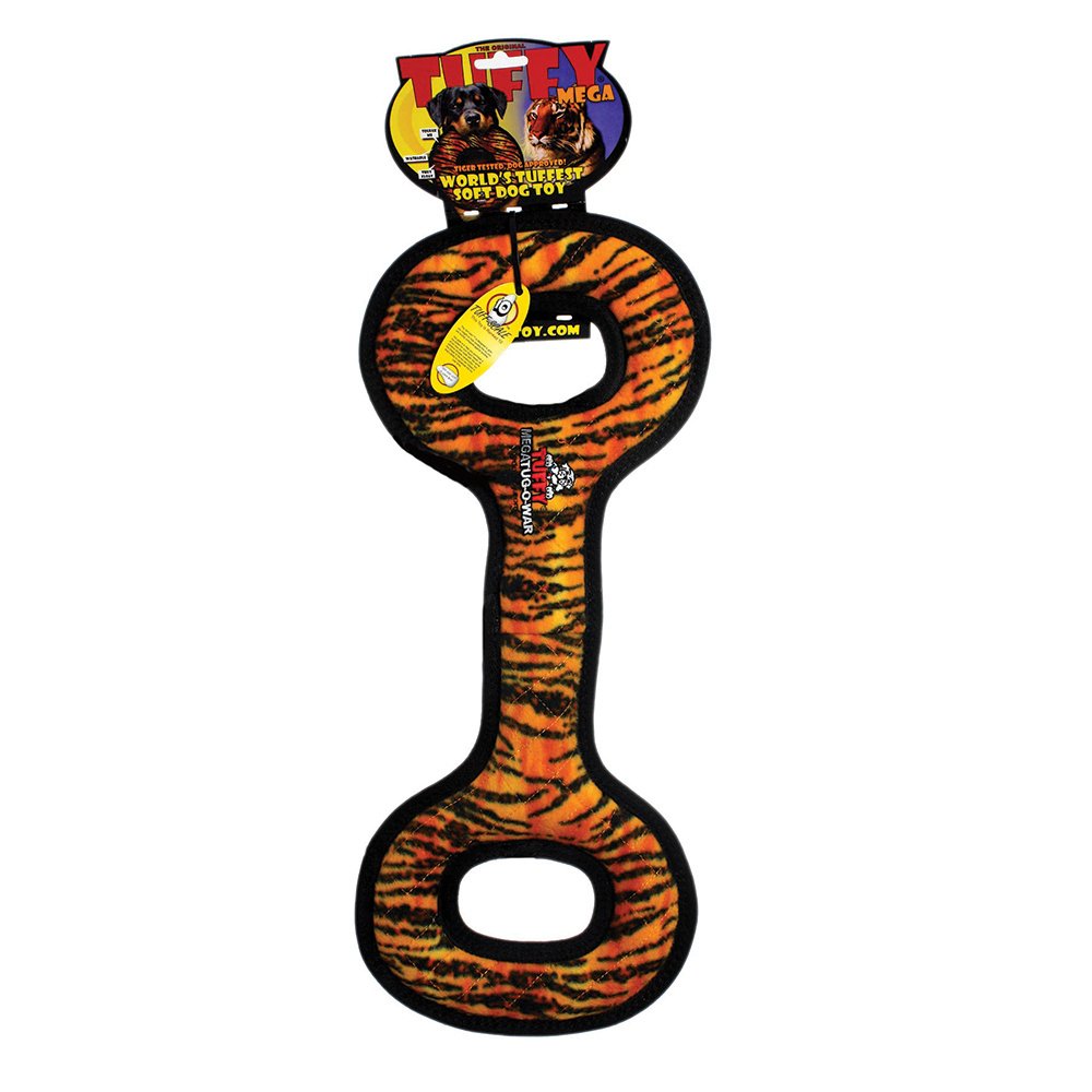 Tuffy Mega Tug-Oval Tiger 23Cm