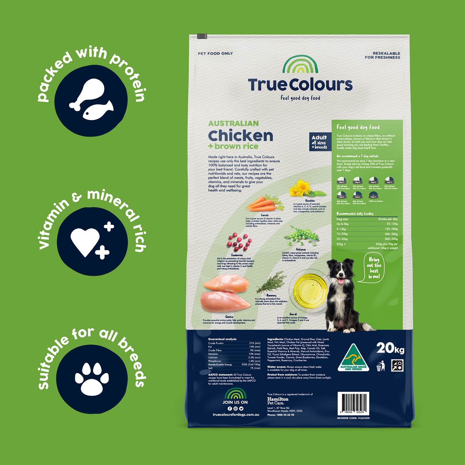 True Colours Adult Chicken And Brown Rice 20kg