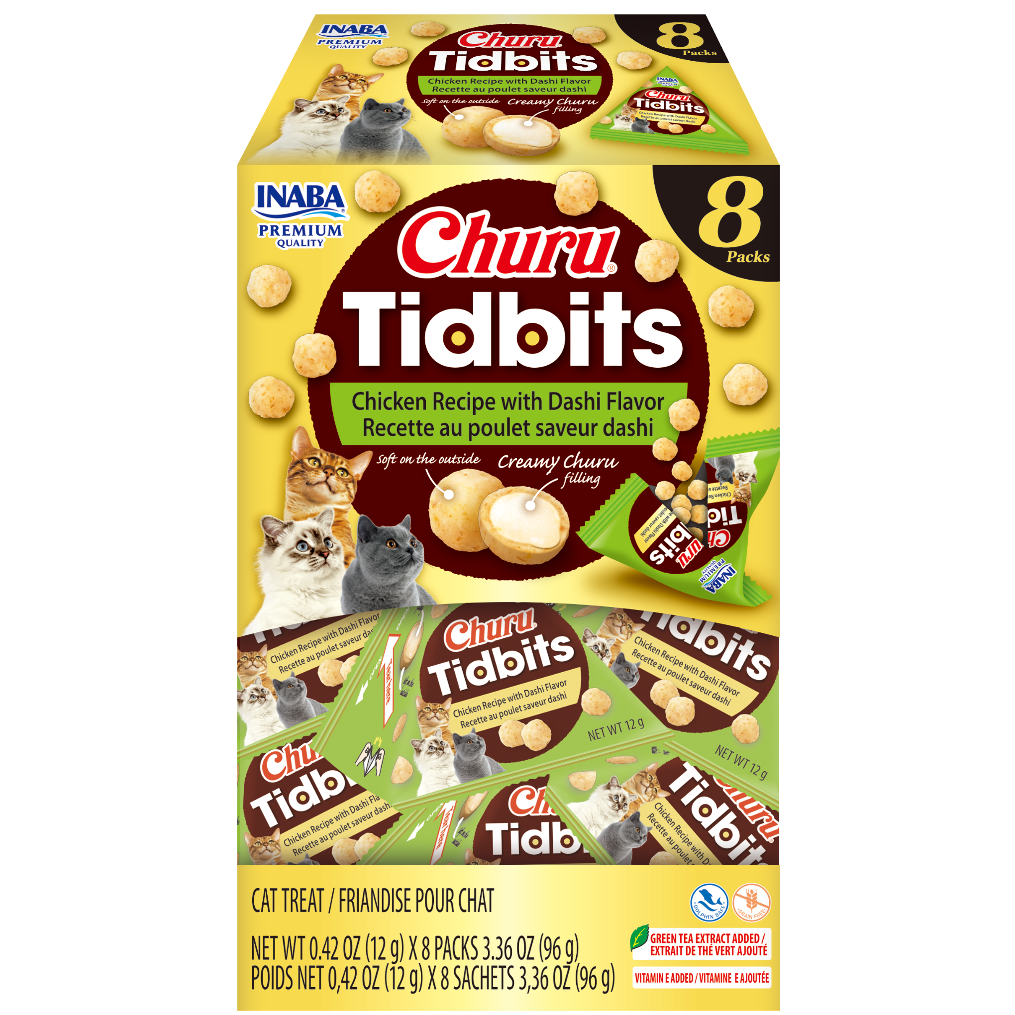 INABA Cat Churu Tidbits Chicken With Dashi Flavor 96g