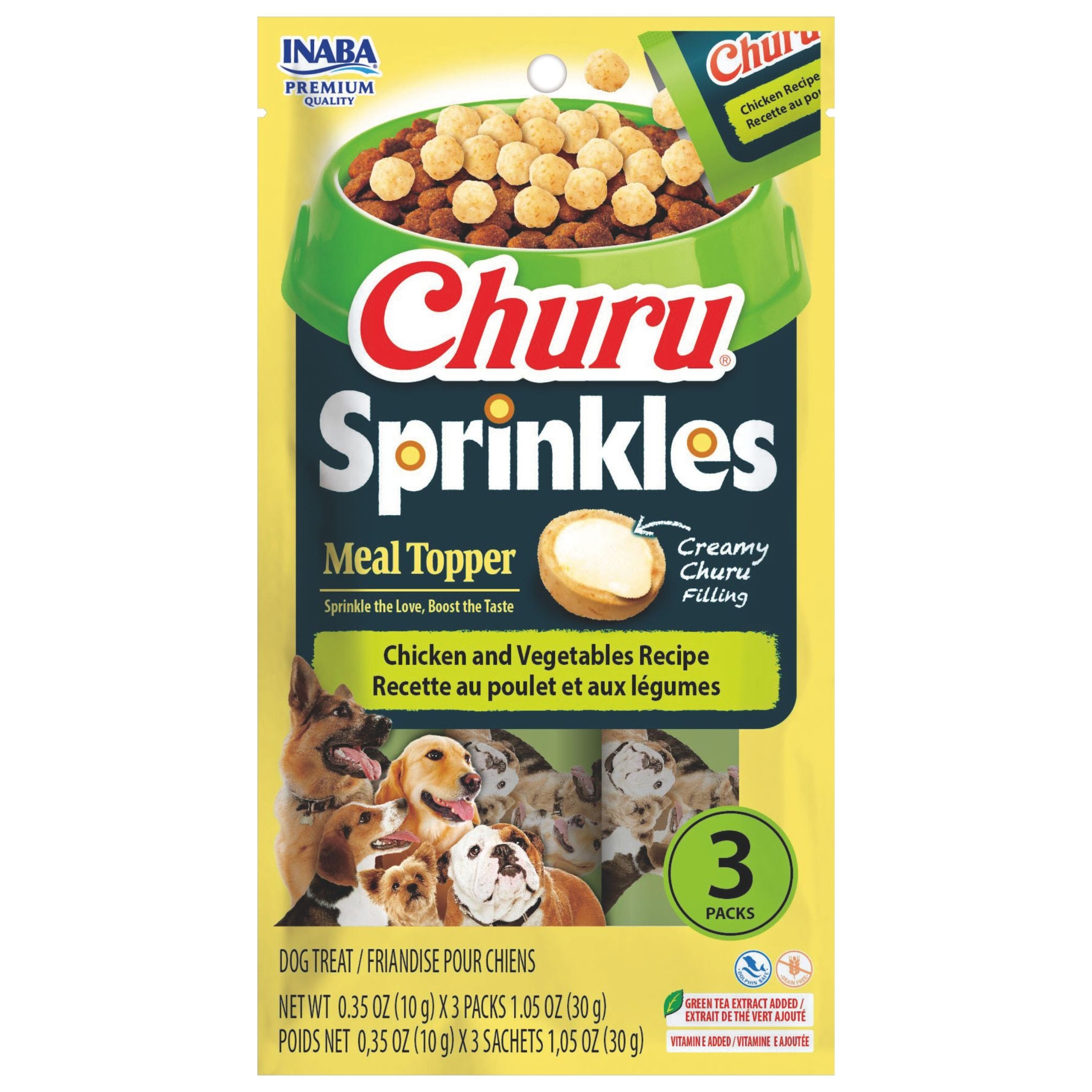 INABA Dog Churu Sprinkles Chicken W Veggies 30g