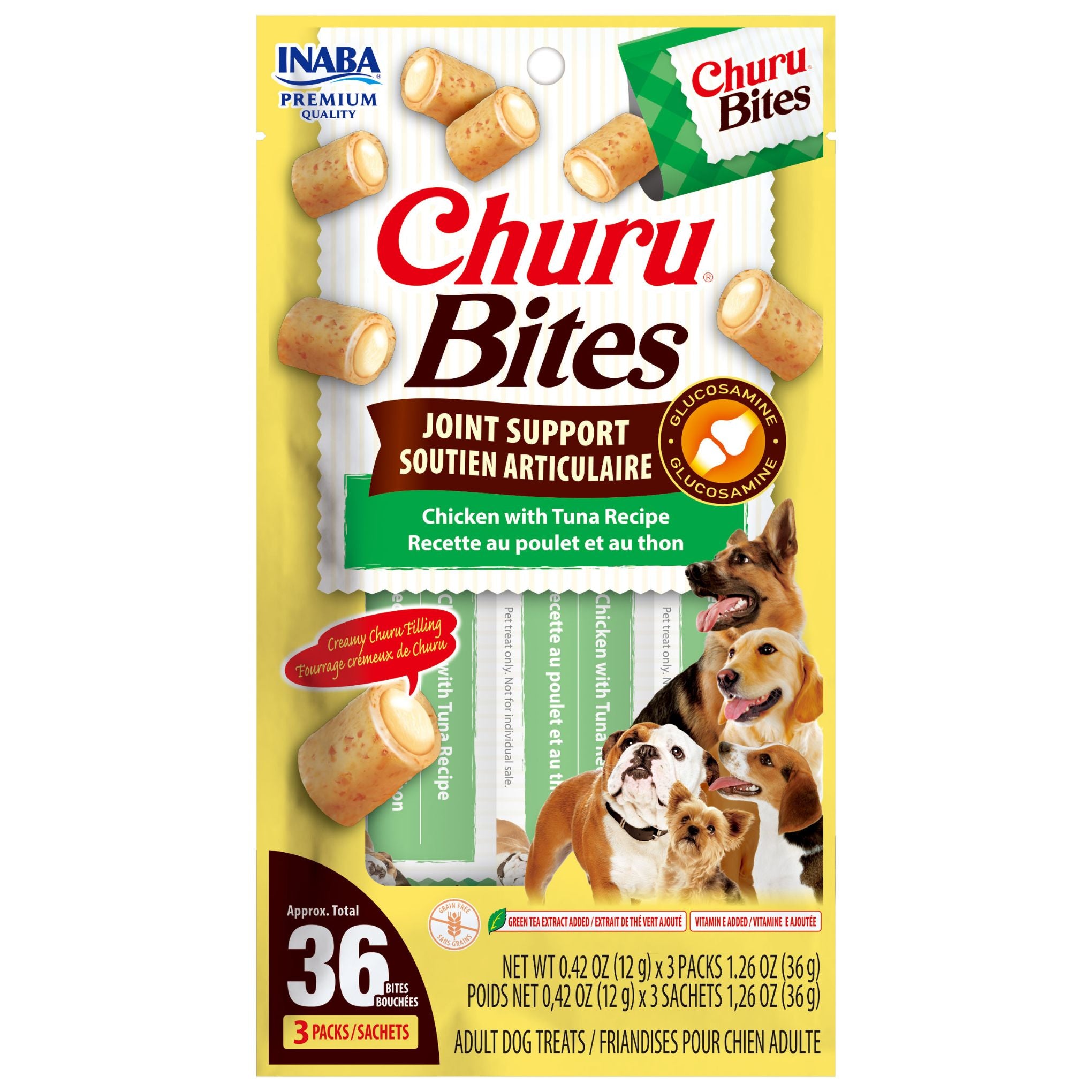 INABA Dog Churu Bites Joint Support Chicken Tuna 30g