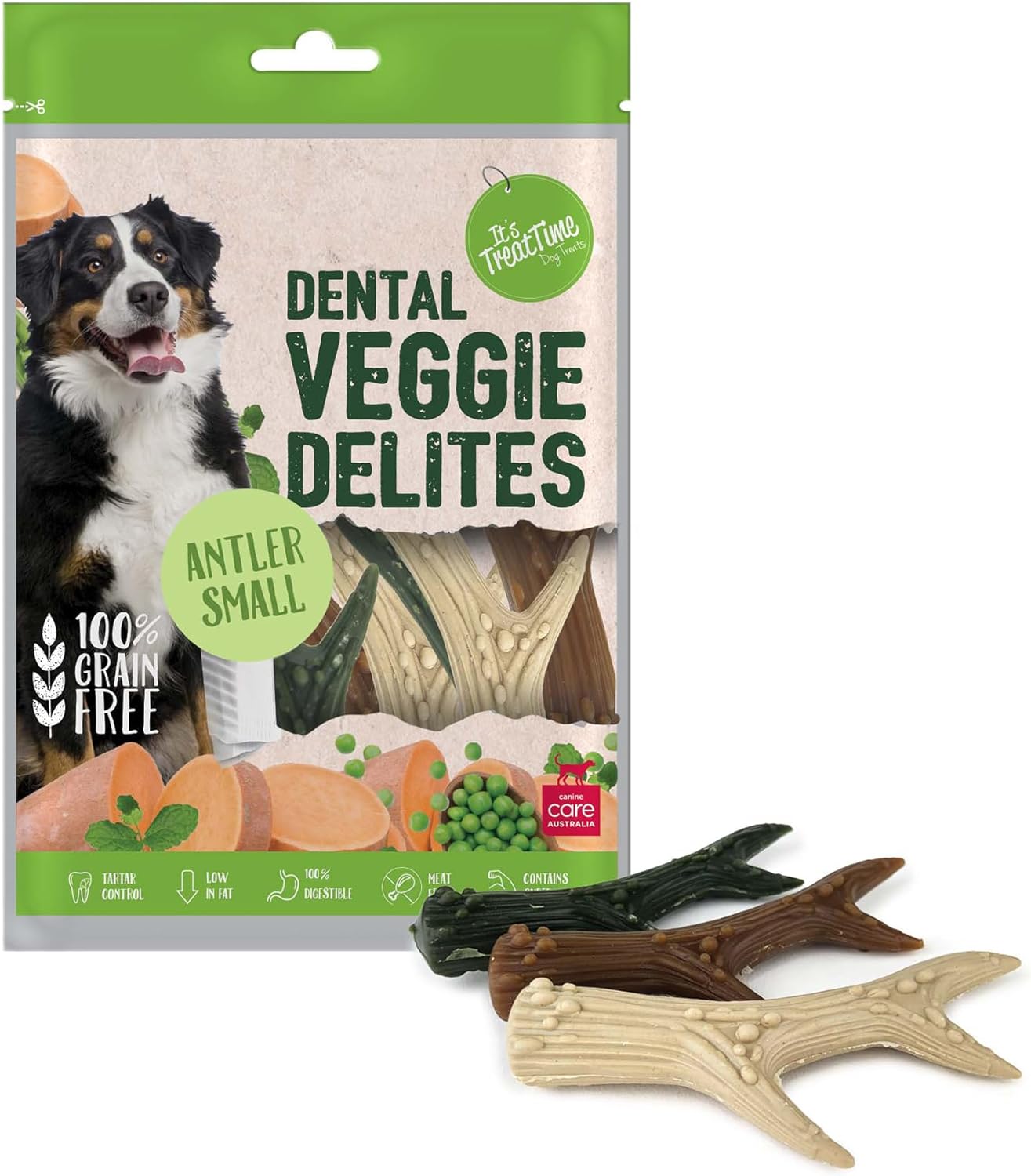 It's Treat Time Veggie Delights Antler Small 100g
