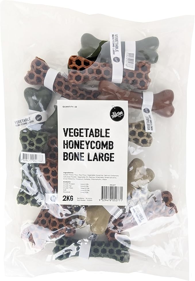 It's Treat Time Veggie Delights Honeycomb Bone Large