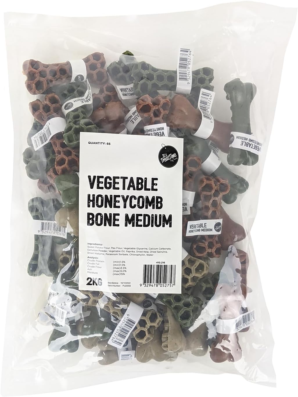 It's Treat Time Veggie Delights Honeycomb Bone Medium