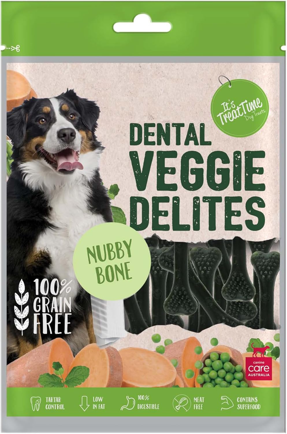 It's Treat Time Veggie Delights Nubby Bone 100g